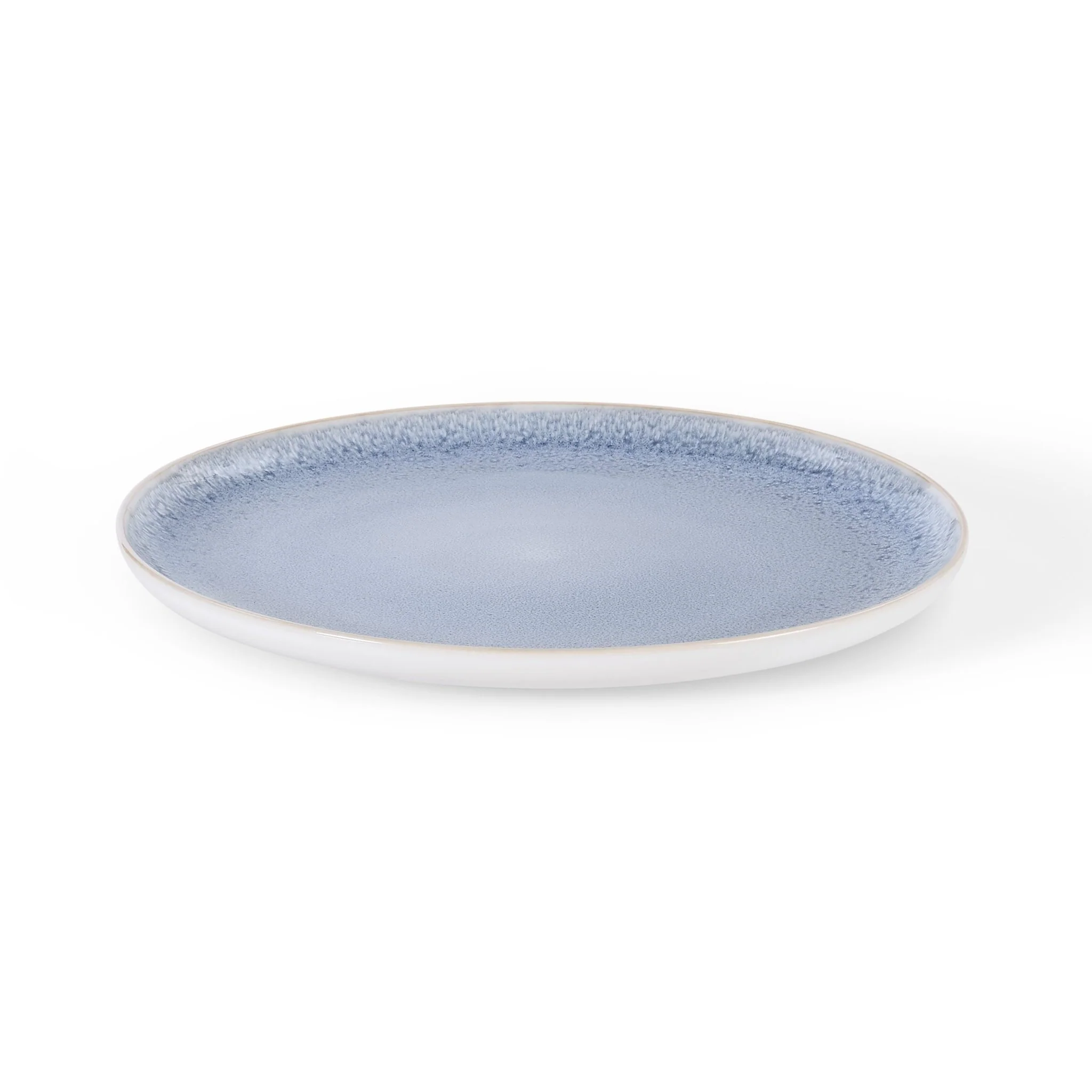 Sutton Stoneware Set of 4 Dinner Plates - Light Blue - Image 8