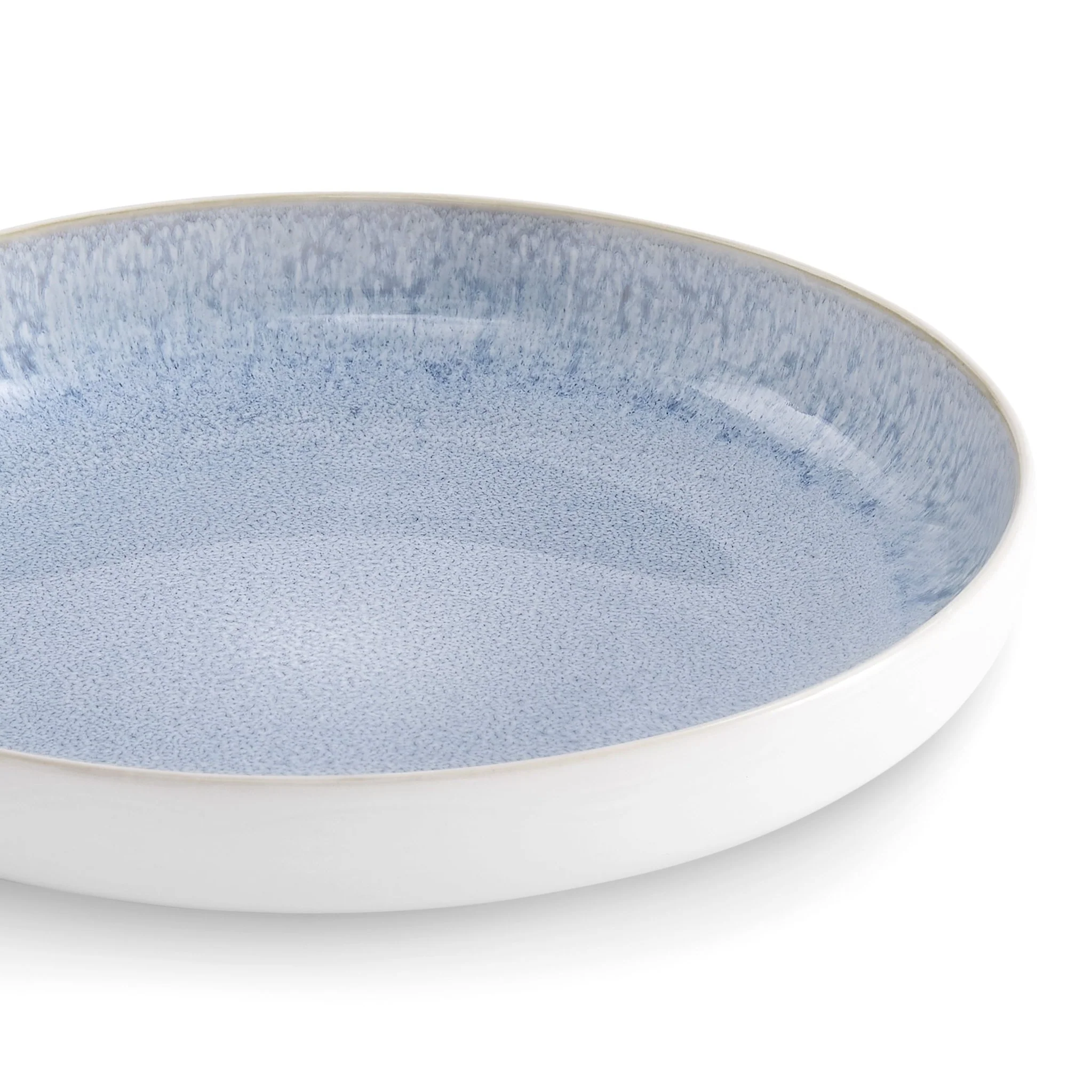 Sutton Stoneware Set of 4 Pasta Bowls - Light Blue - Image 4