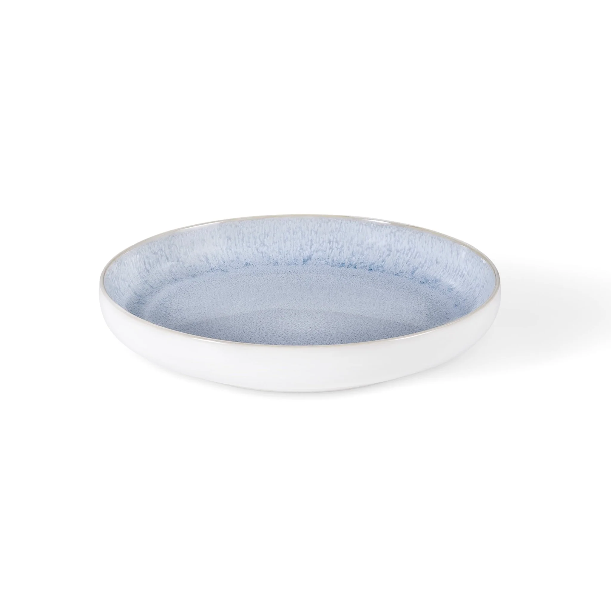 Sutton Stoneware Set of 4 Pasta Bowls - Light Blue - Image 6