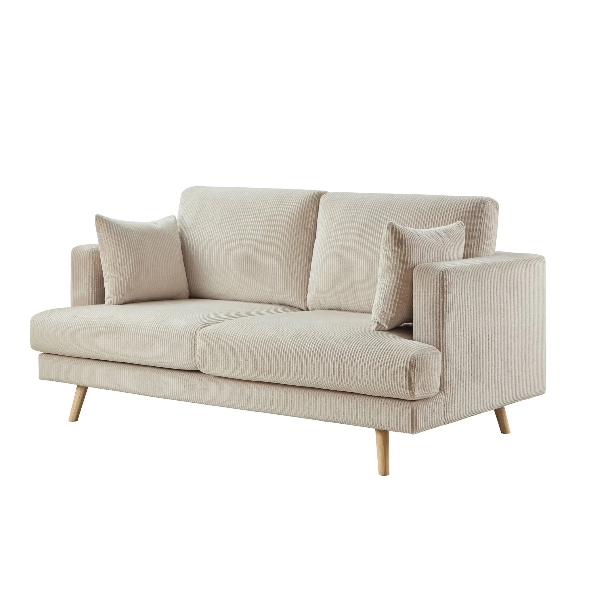 Sweden 2 Seater Sofa - Rib Ecru - Image 4