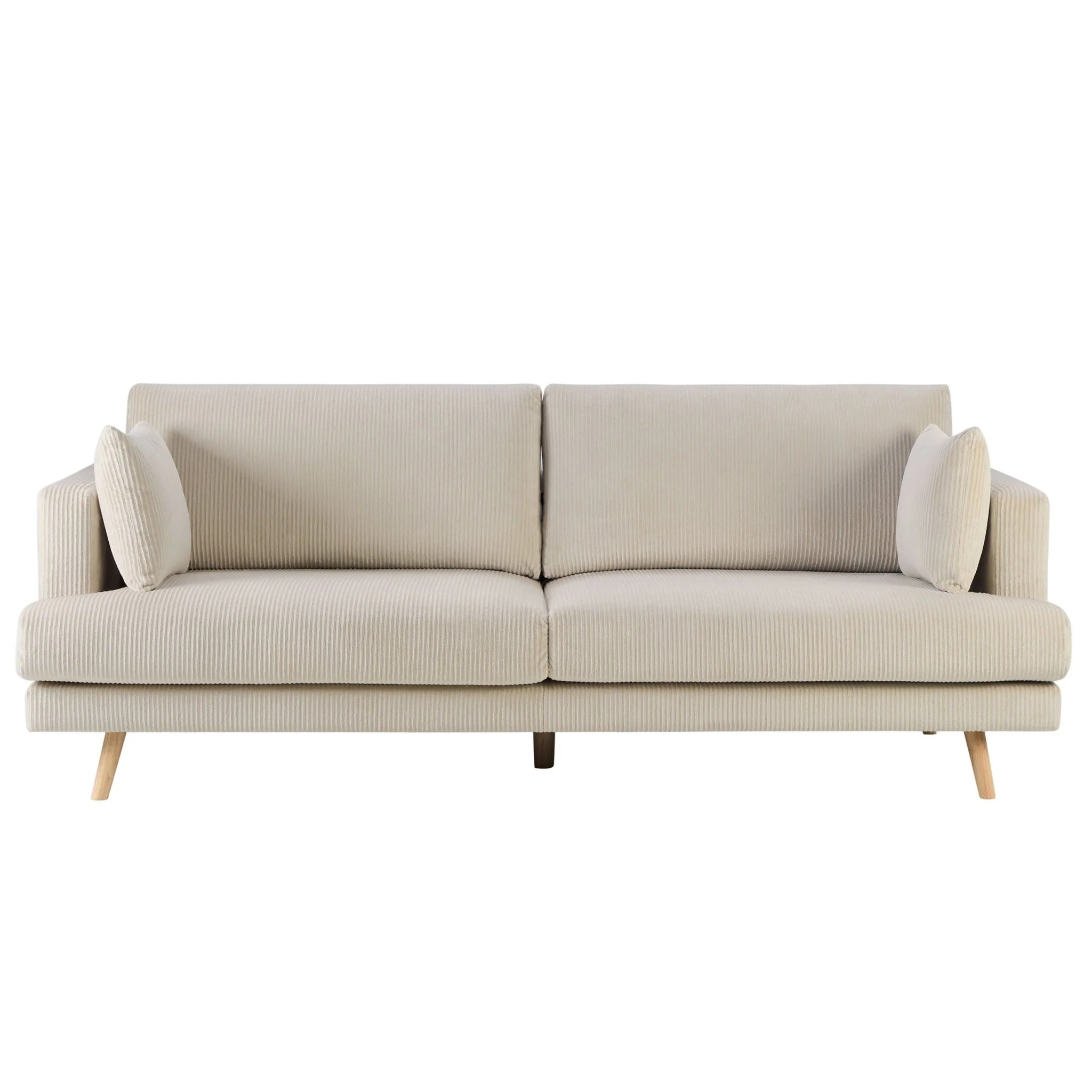 Sweden 3 Seater Sofa - Rib Ecru - Image 3