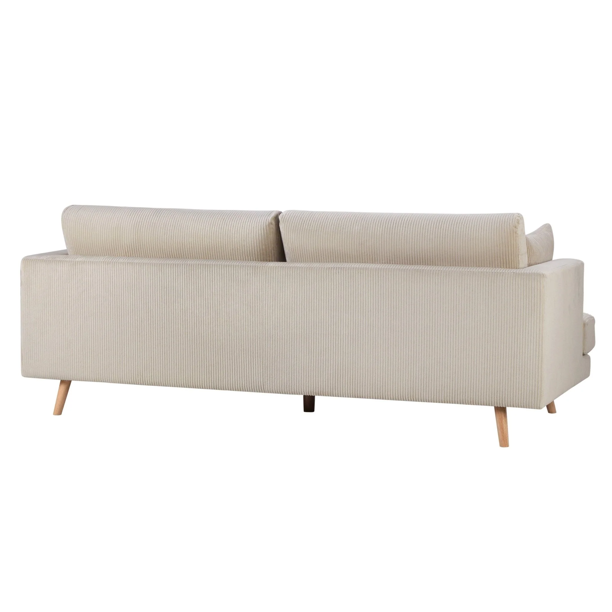 Sweden 3 Seater Sofa - Rib Ecru - Image 6