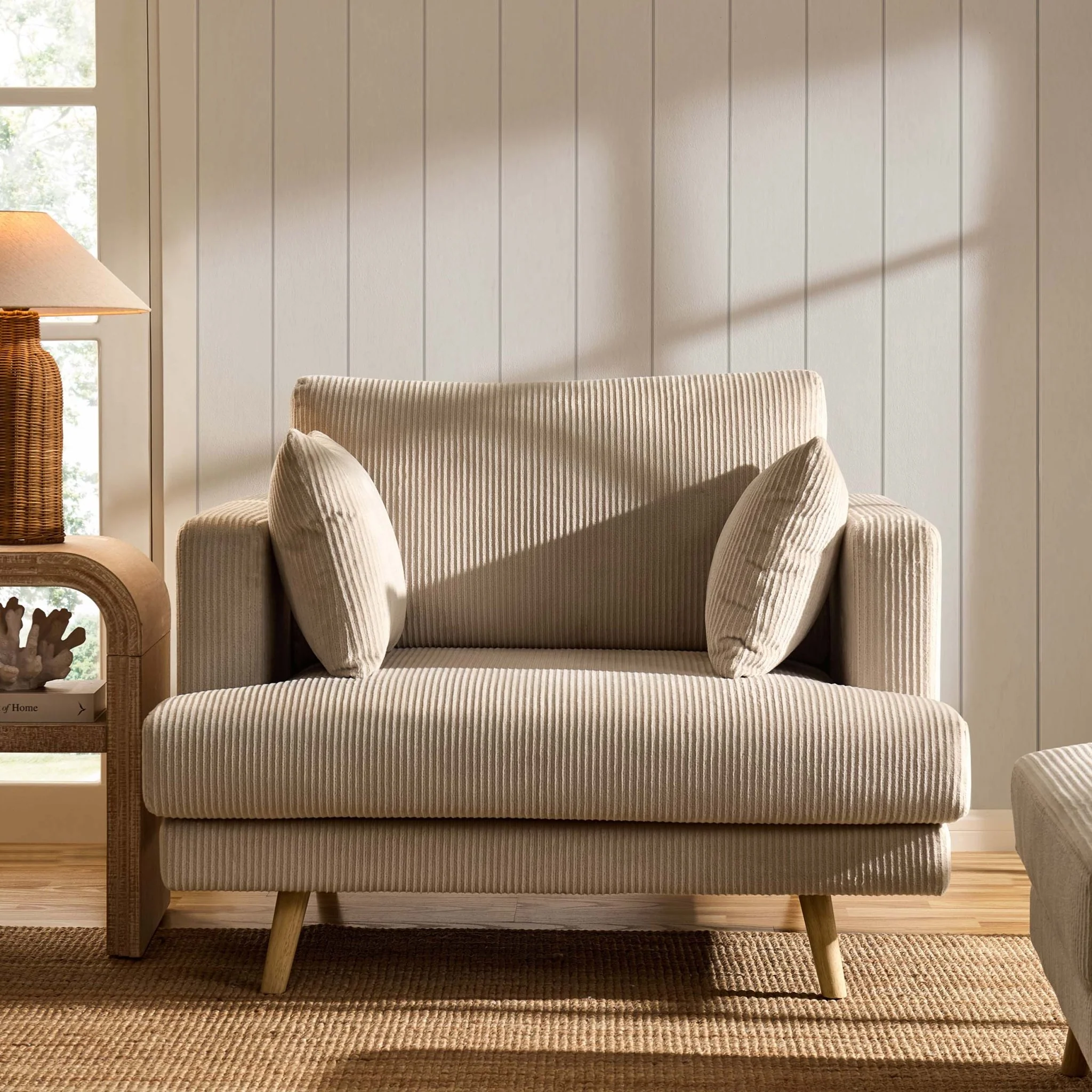 Sweden Loveseat - Rib Ecru