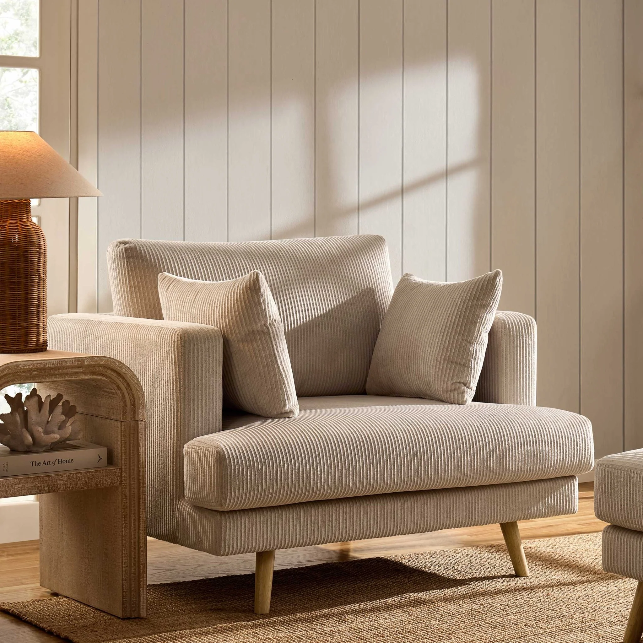 Sweden Loveseat - Rib Ecru - Image 2