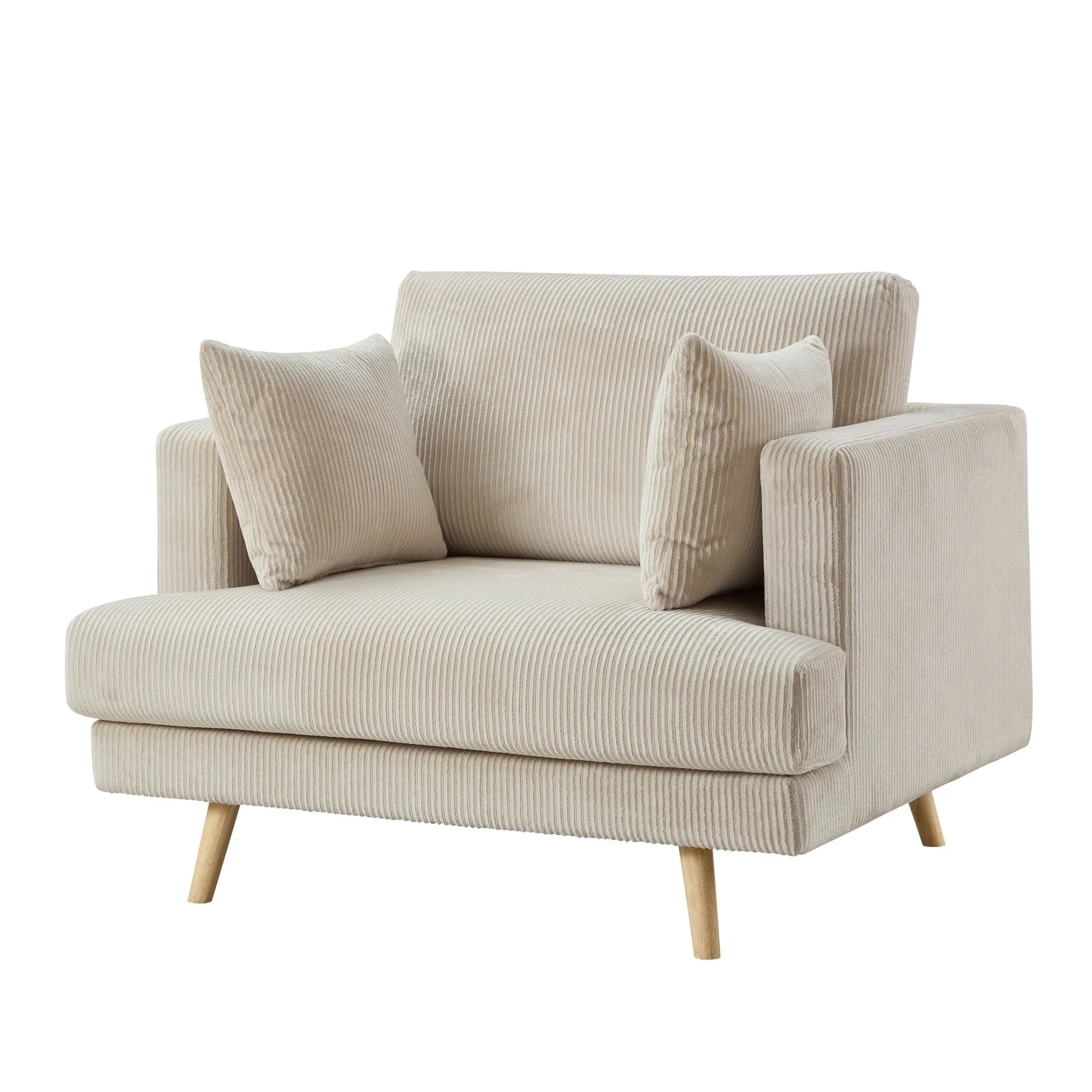 Sweden Loveseat - Rib Ecru - Image 3
