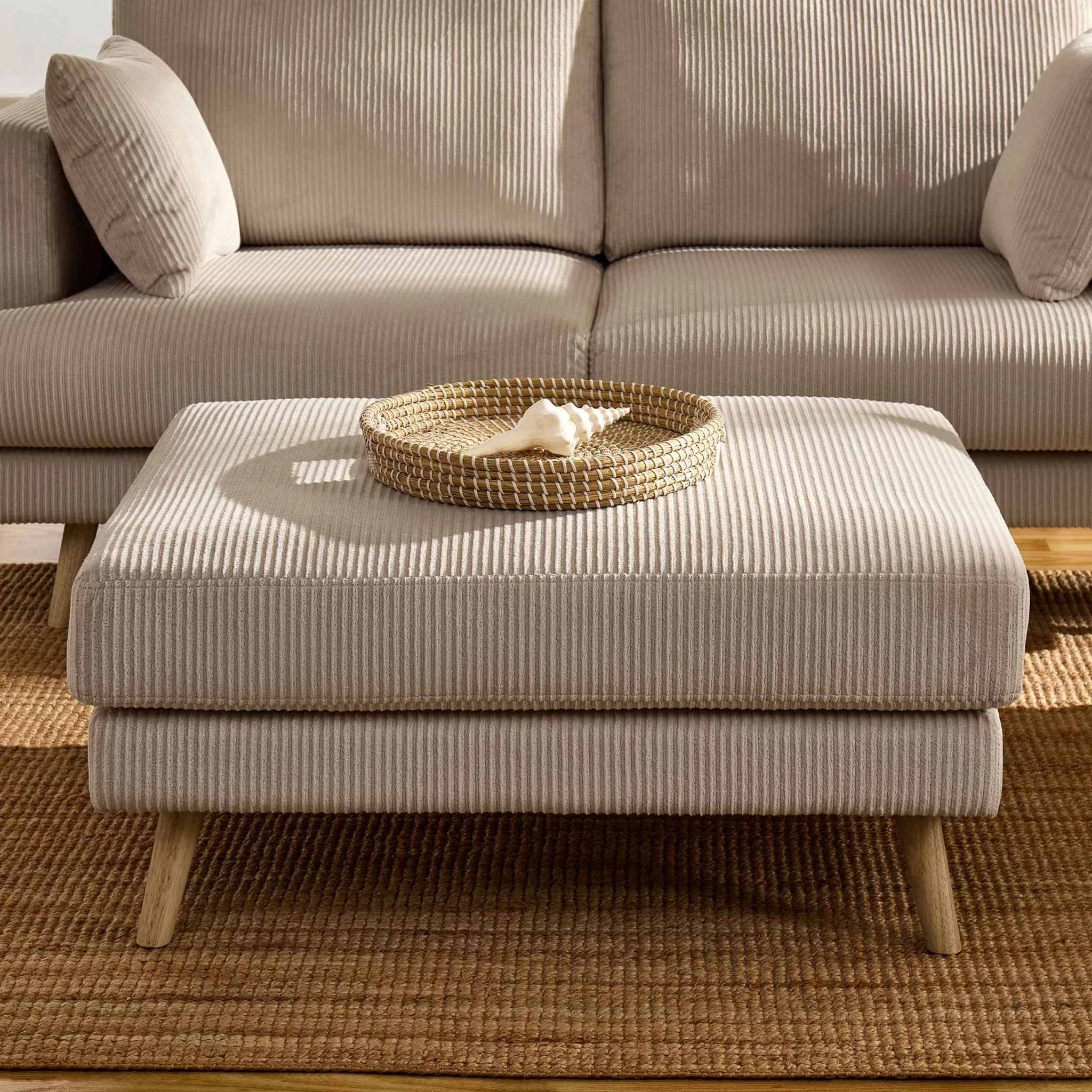 Sweden Pouffe - Rib Ecru - Image 2