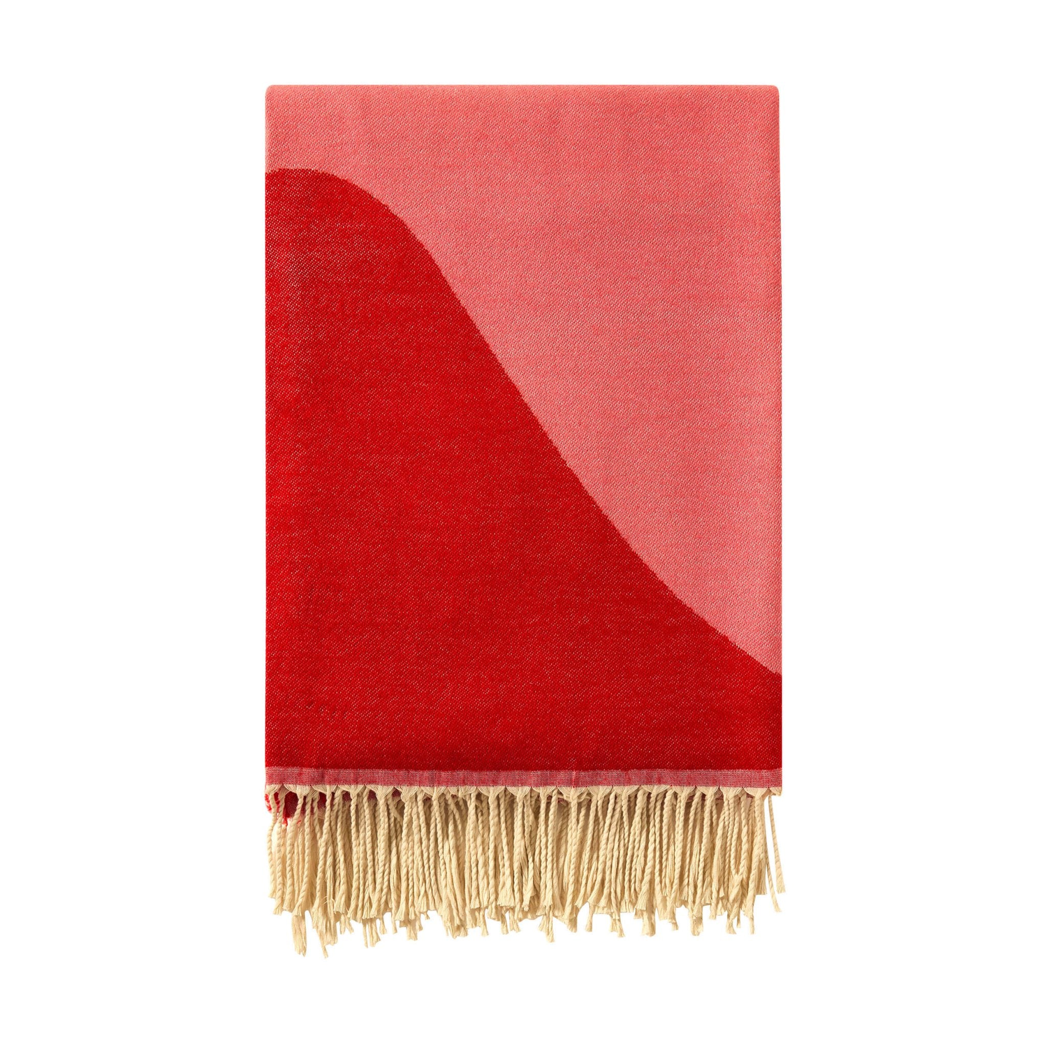 Swirl Contrast Pattern Sofa Throw - Pink/Red - Image 2