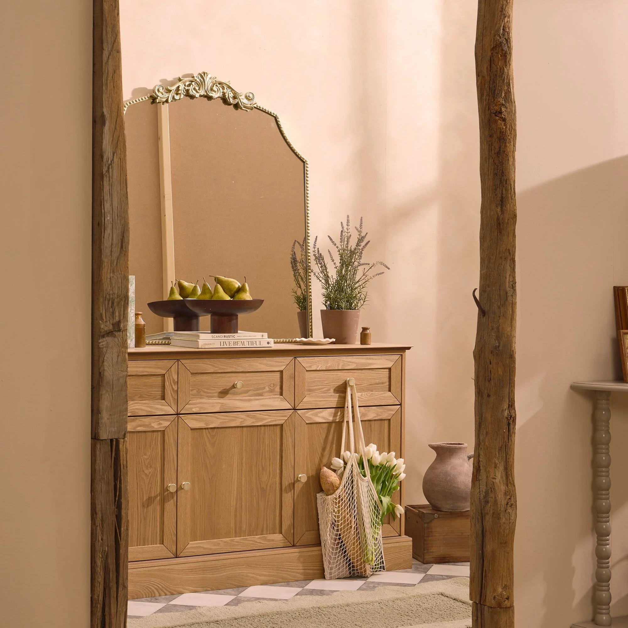 Sylvie Traditional Arched Mirror - Gold - Image 3