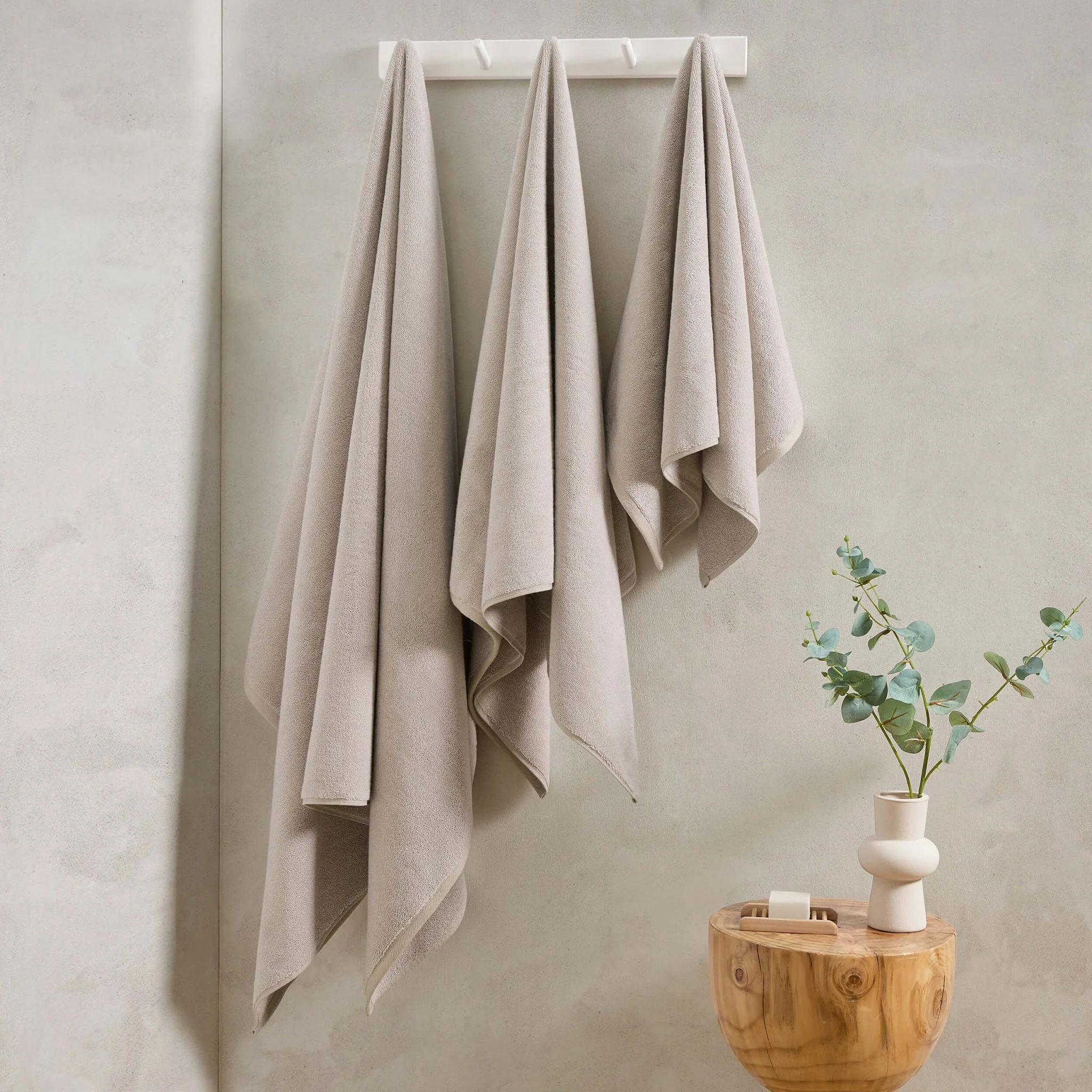 Tahiti Super Absorbent Marl Towel Collection - Natural