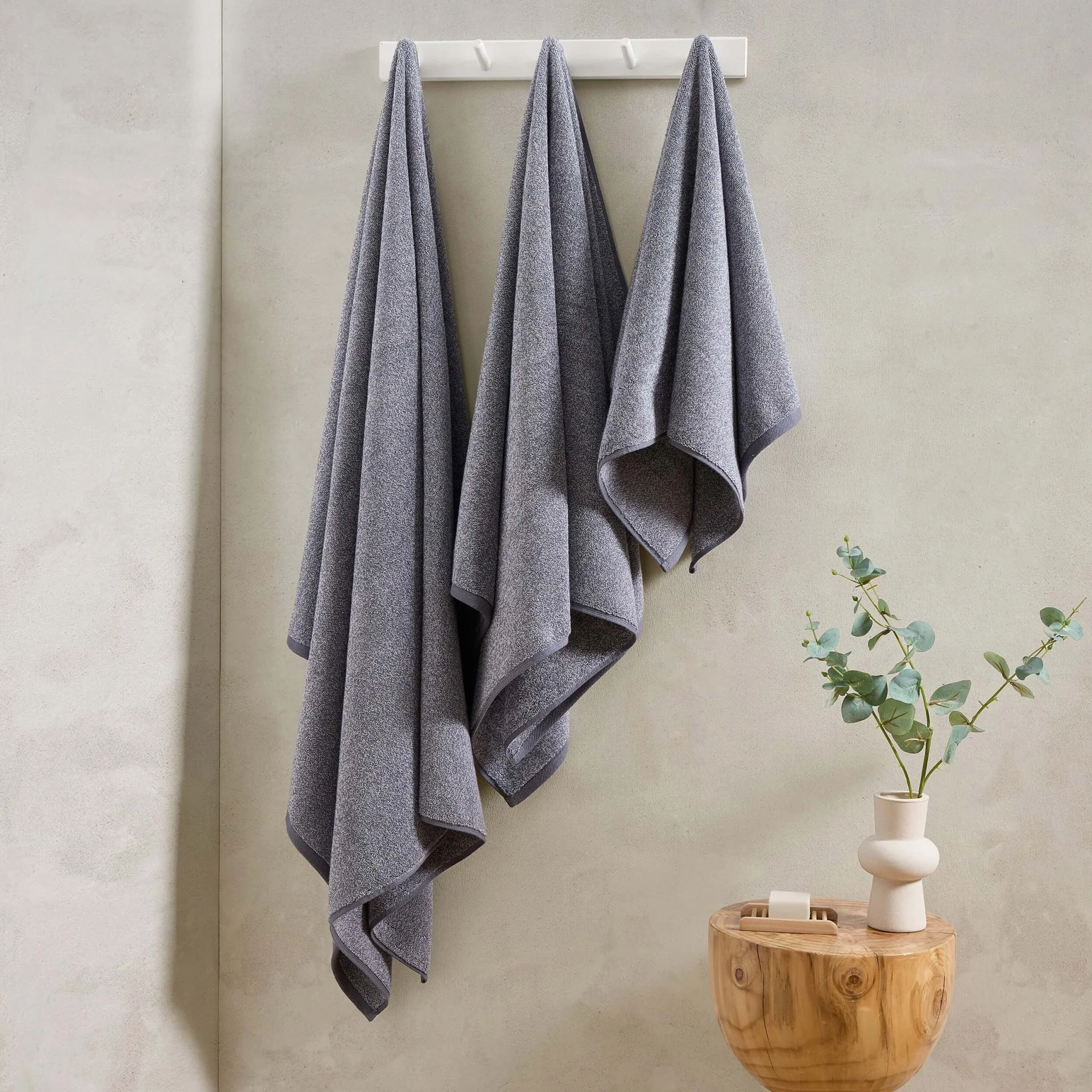 Tahiti Super Absorbent Marl Towel Collection - Slate