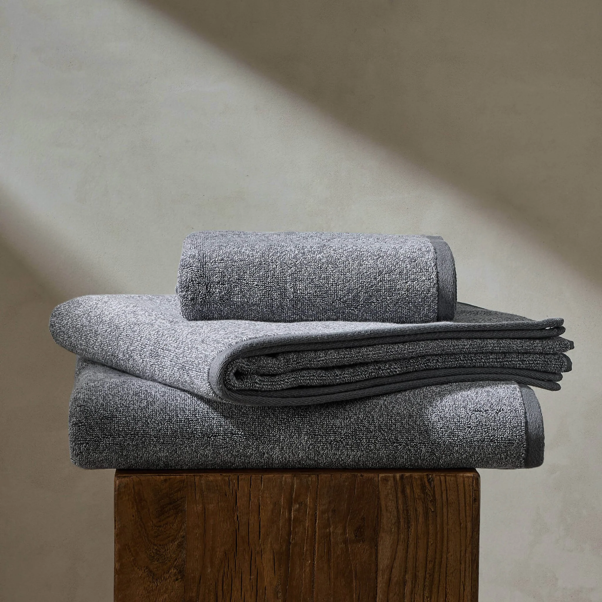 Tahiti Super Absorbent Marl Towel Collection - Slate - Image 2