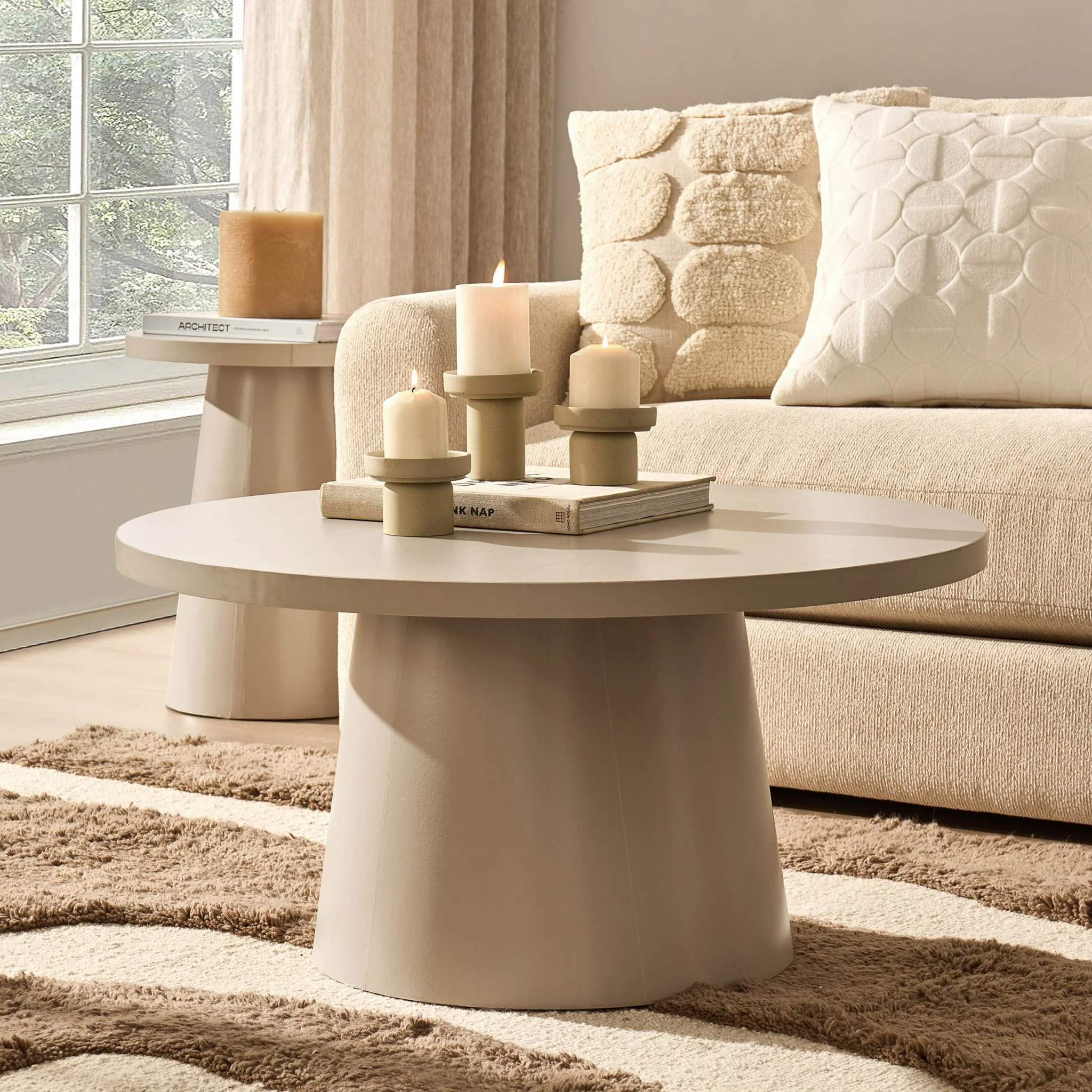 Talia Coffee Table - Taupe - Image 2