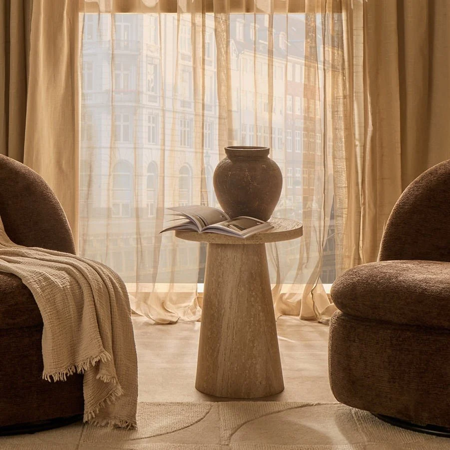 Talia Side Table - Stone Marble Effect - Image 5