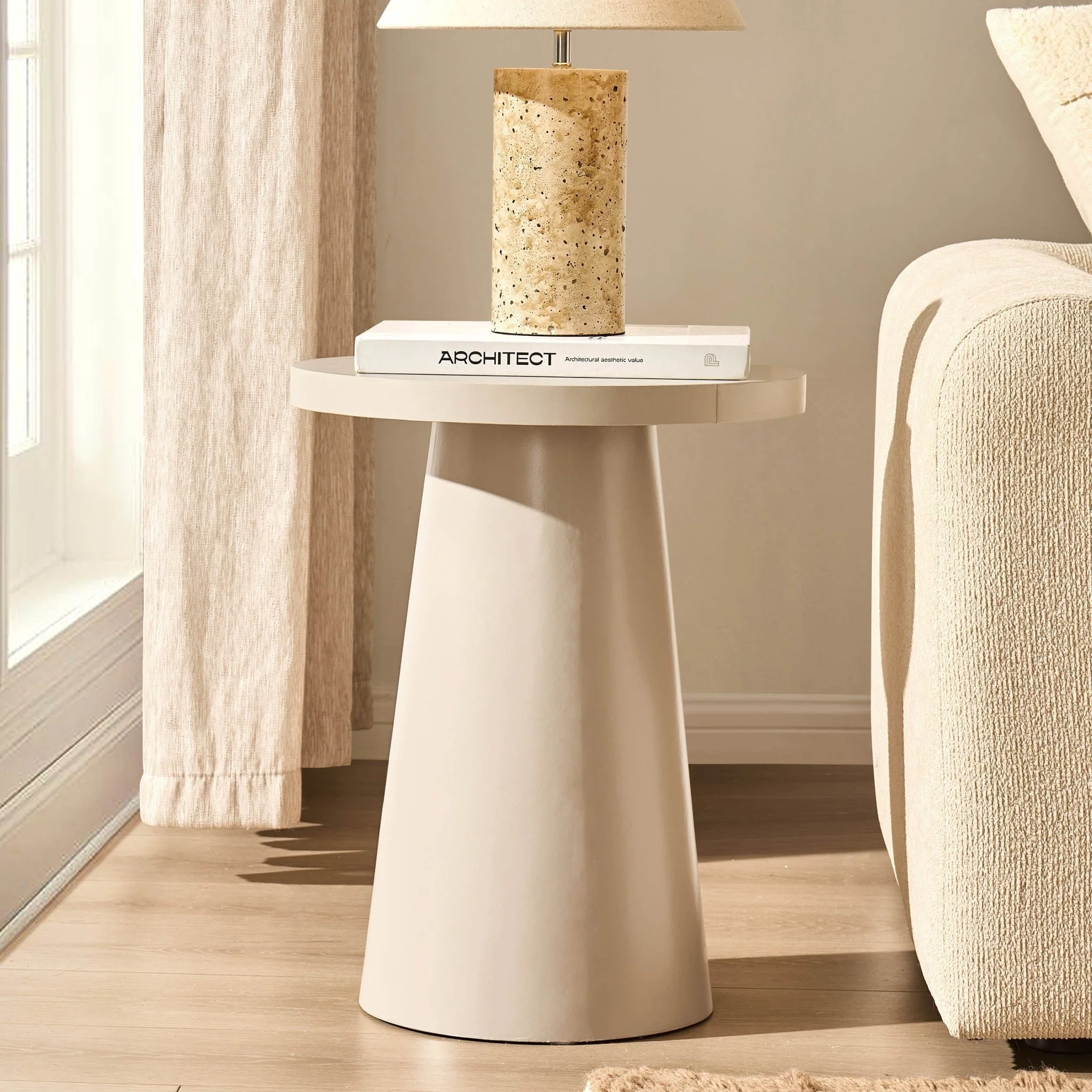 Talia Side Table - Taupe