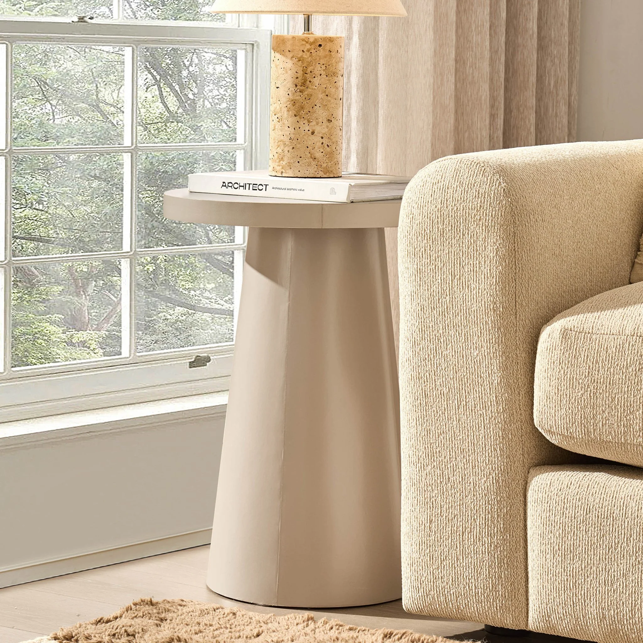 Talia Side Table - Taupe - Image 2