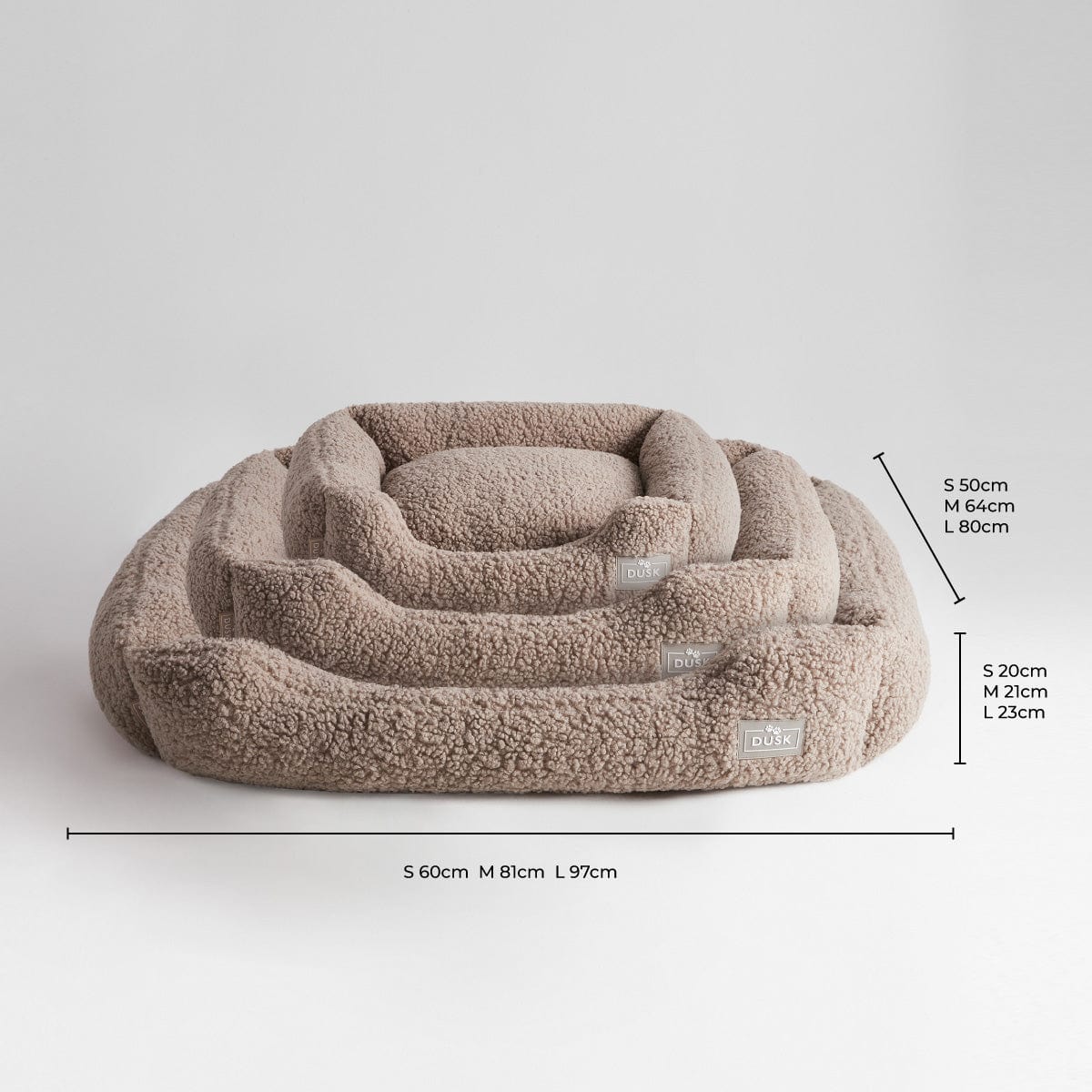 Teddy Basket Dog Bed - Taupe - Image 3