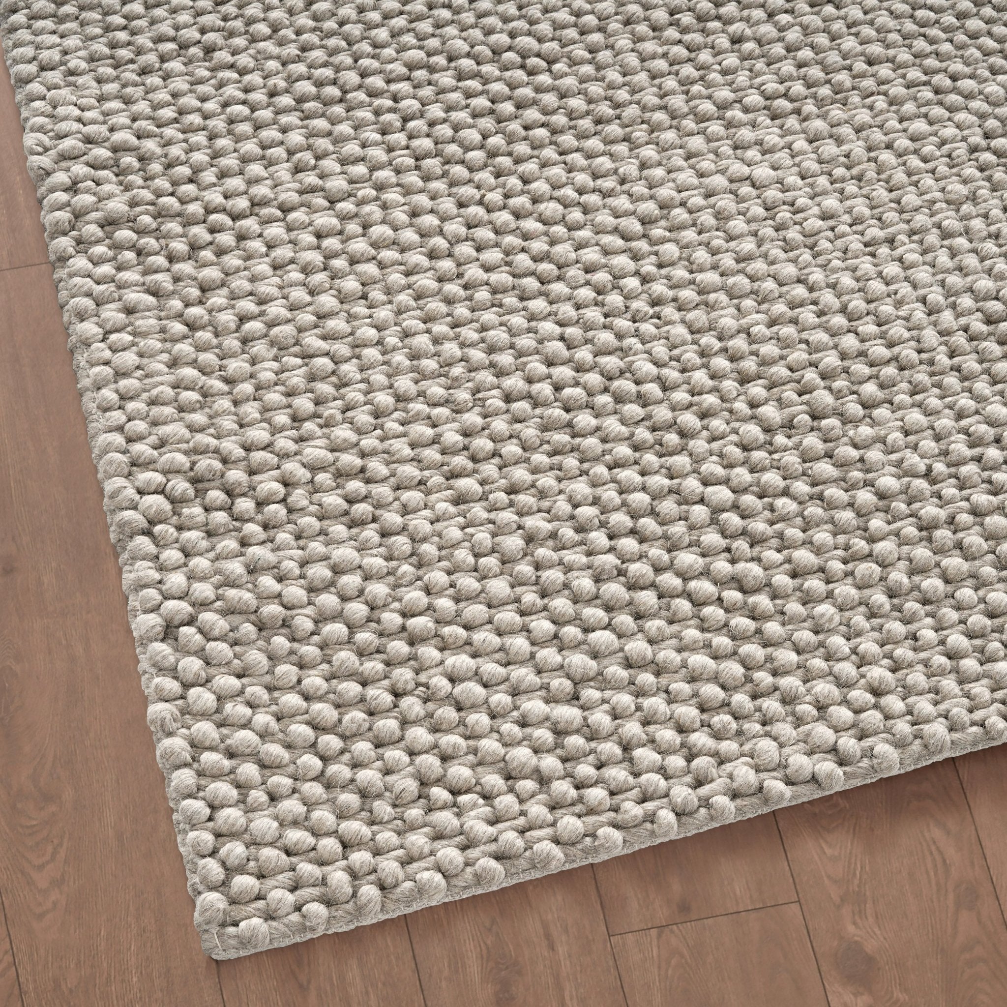 Theo Handwoven Wool Rug - Taupe - Image 2