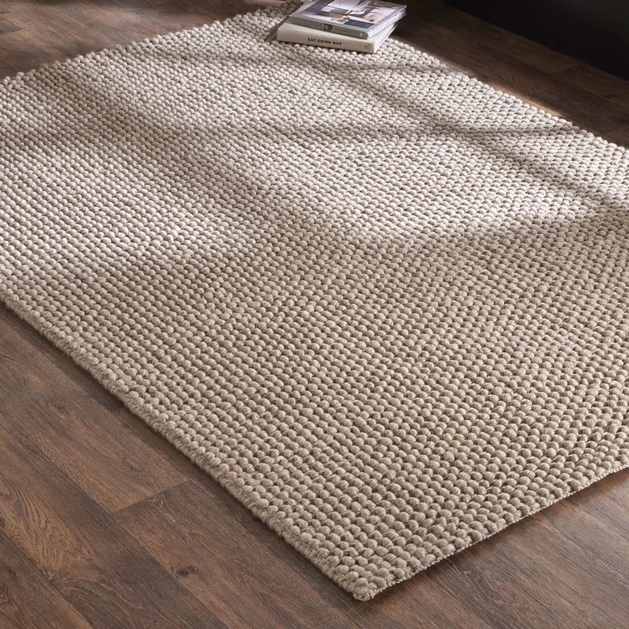Theo Handwoven Wool Rug - White