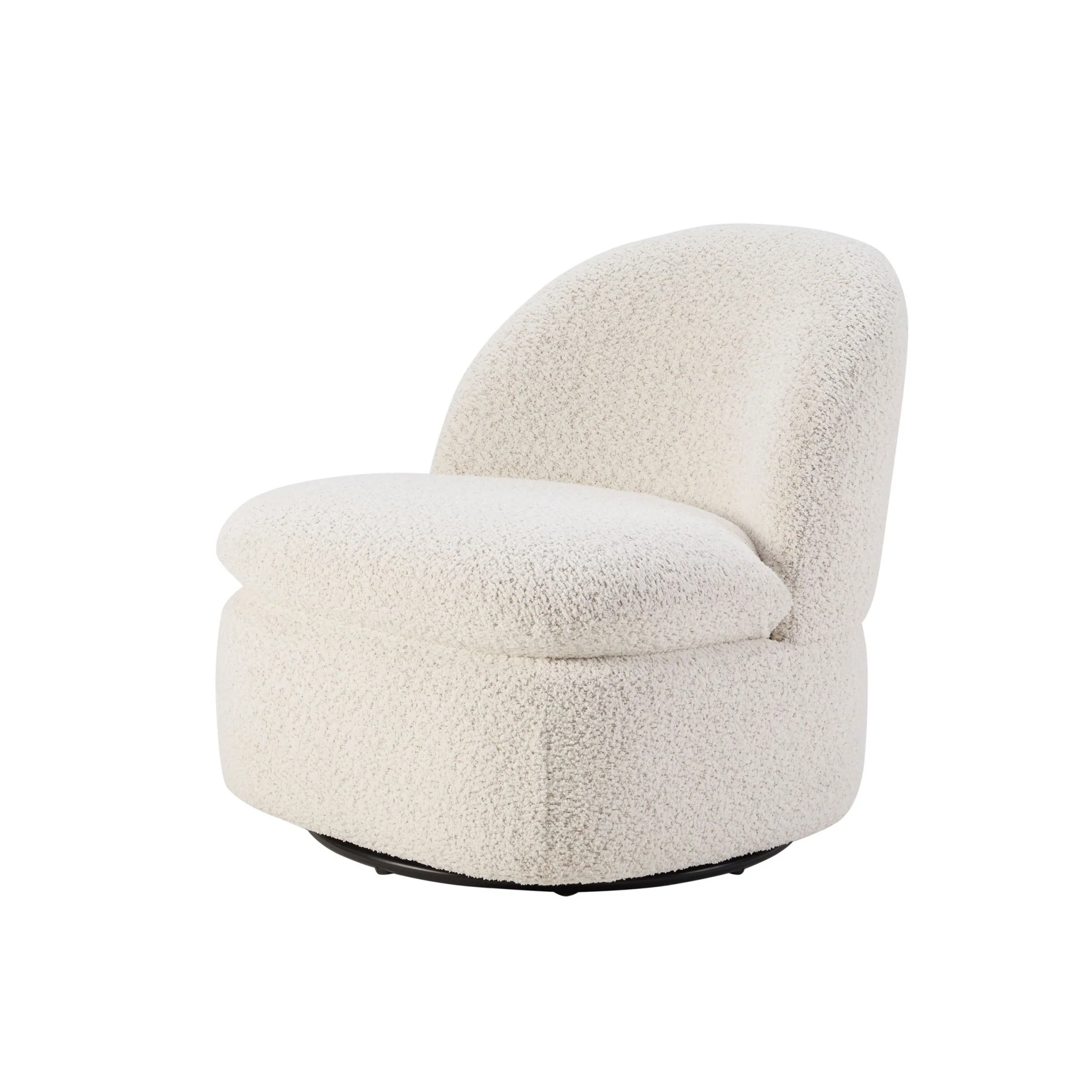 Tilly Swivel Accent Chair - Popcorn Teddy - Image 3