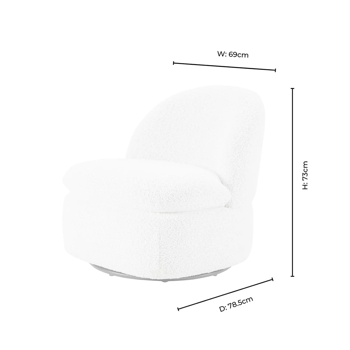 Tilly Swivel Accent Chair - Textured Cappuccino - Image 8