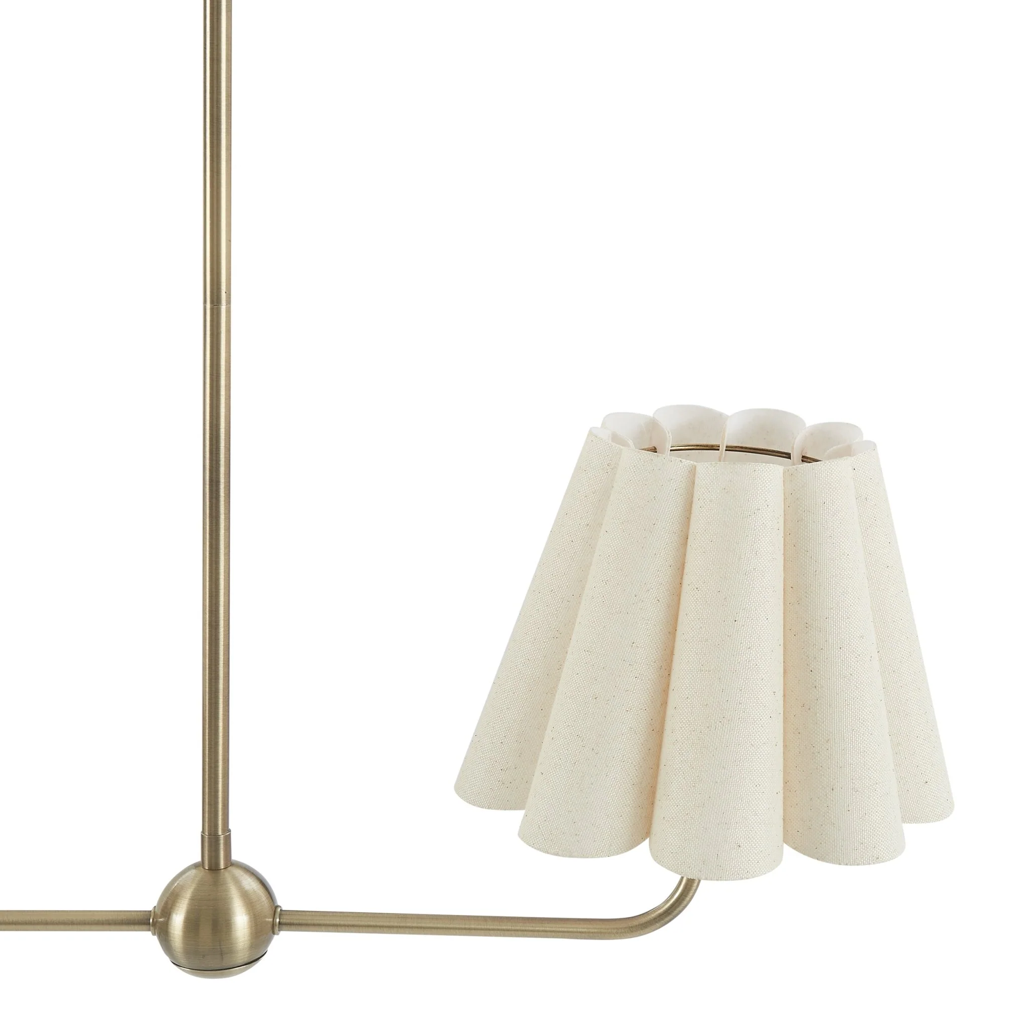 Trinity Pleated 2 Light Chandelier - Gold - Image 6