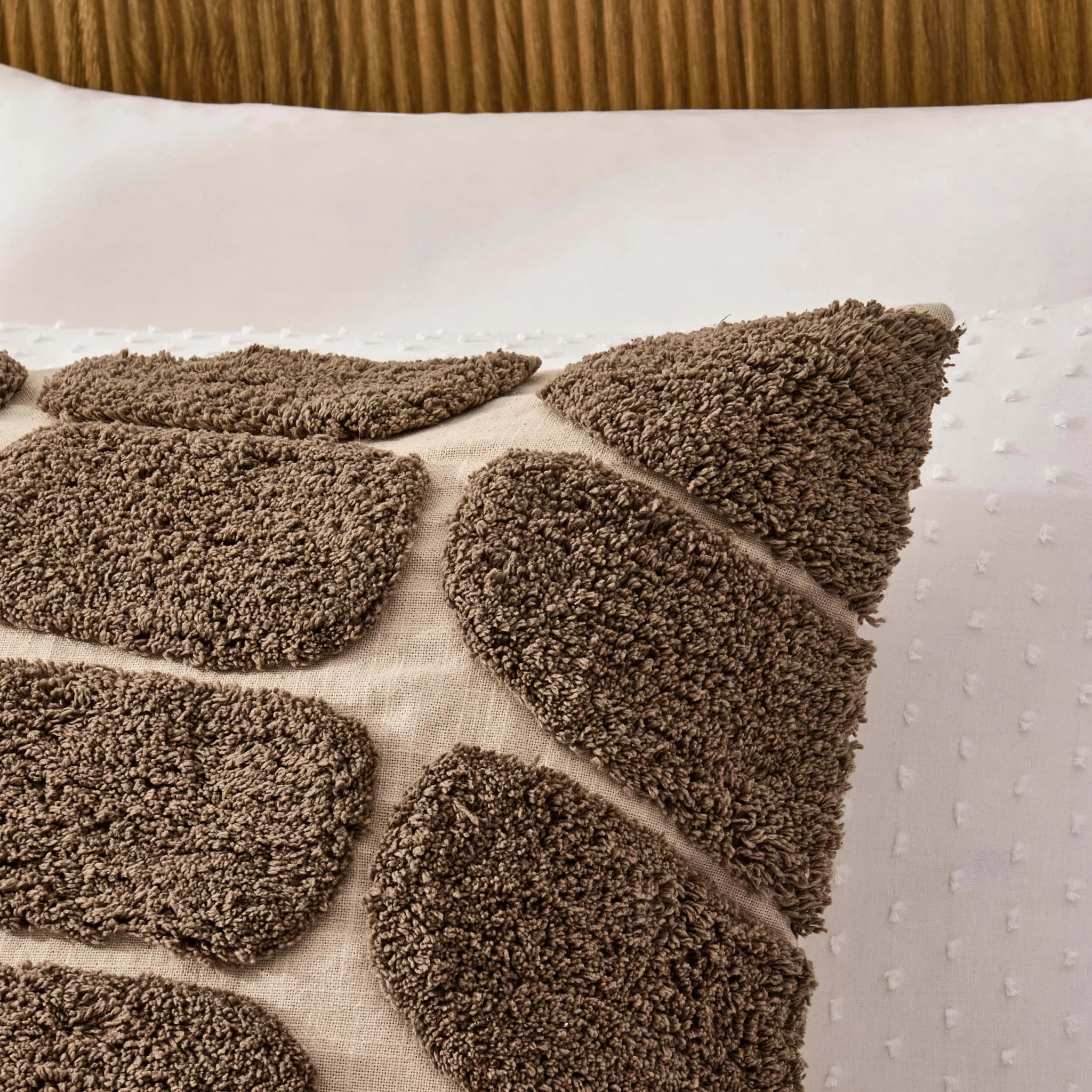 Tufted Pattern Cushion Cover - Taupe - Image 2