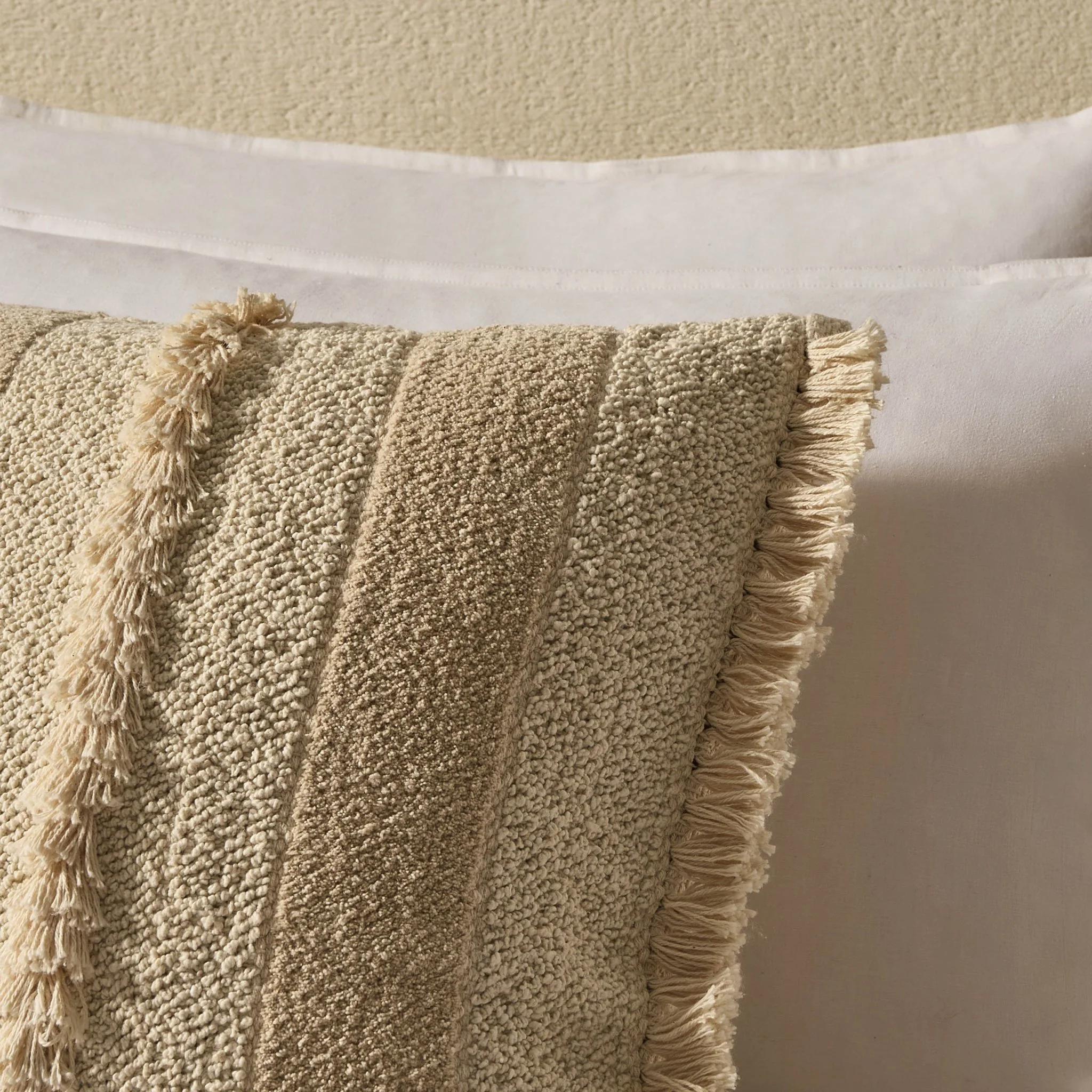 Tufted Stripe Cushion Cover - Natural - Image 2