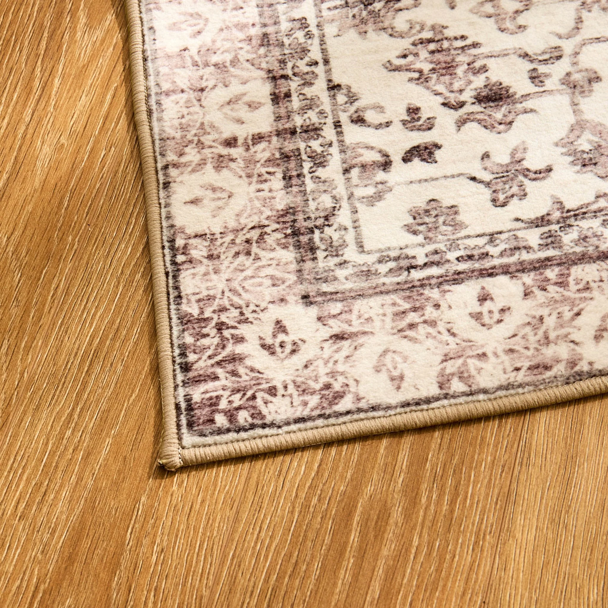 Uma Persian Style Machine Washable Rug - Brown - Image 4
