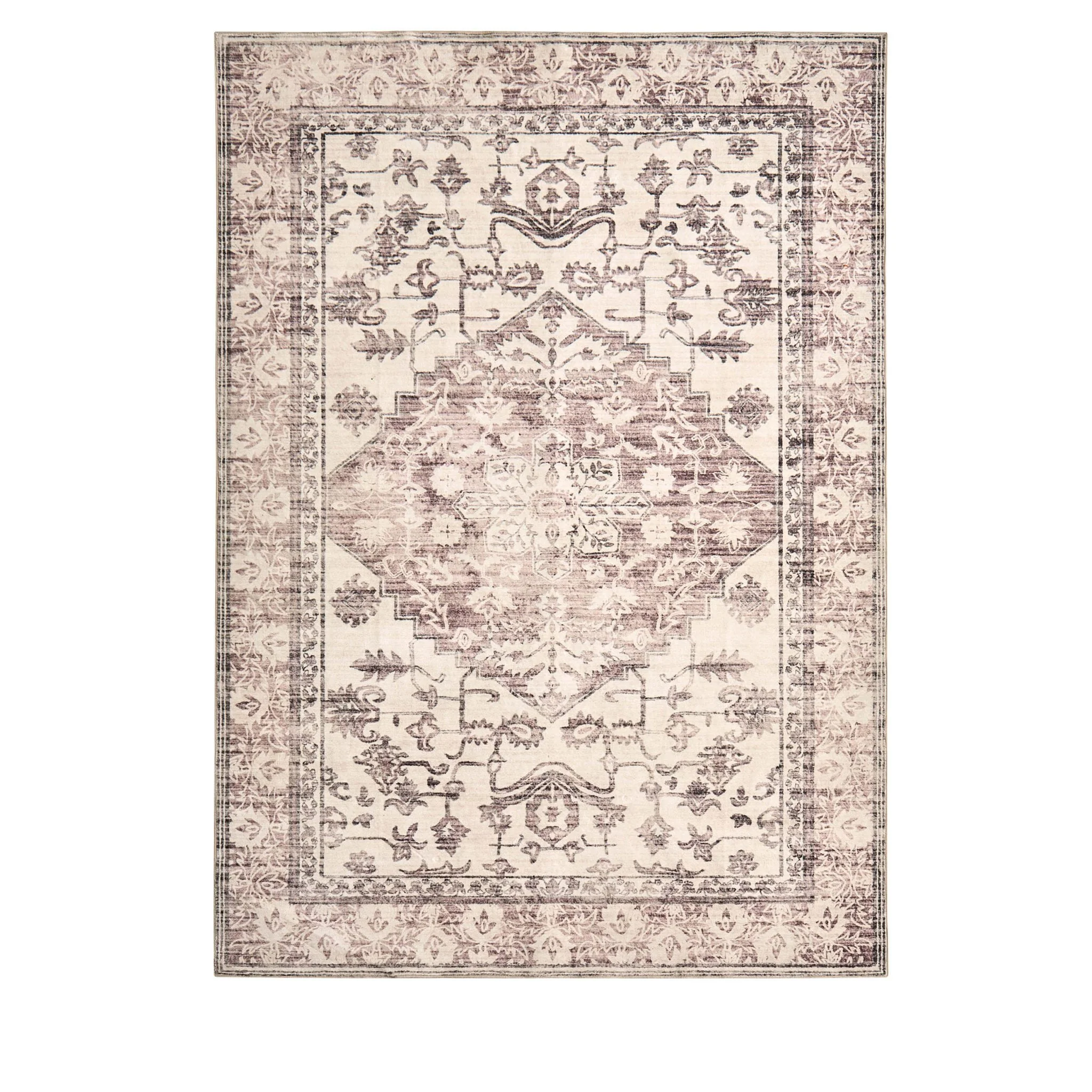 Uma Persian Style Machine Washable Rug - Brown - Image 6
