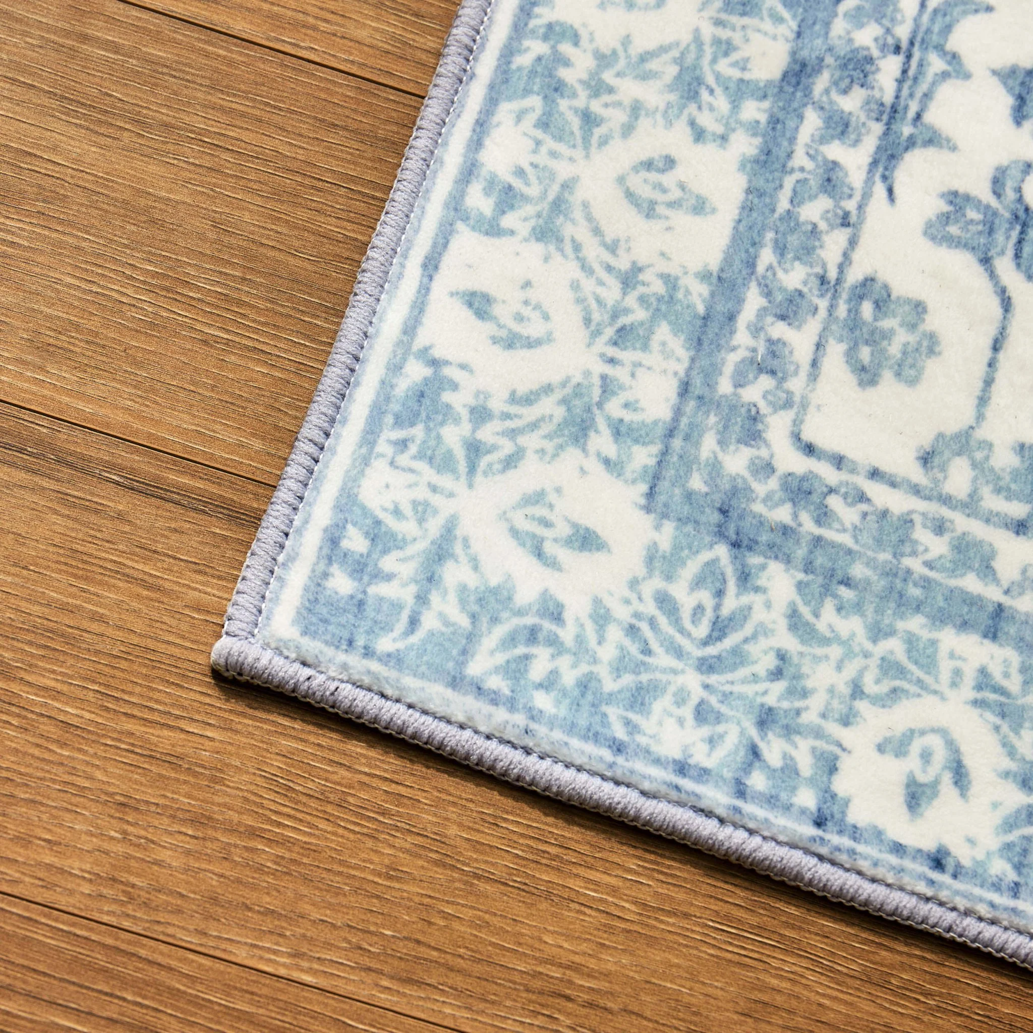 Uma Persian Style Machine Washable Rug - Blue - Image 4