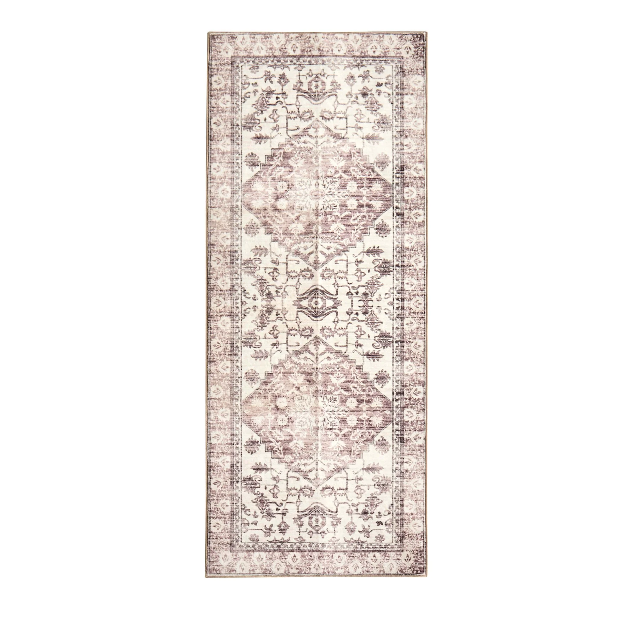 Uma Persian Style Machine Washable Runner - Brown - Image 2