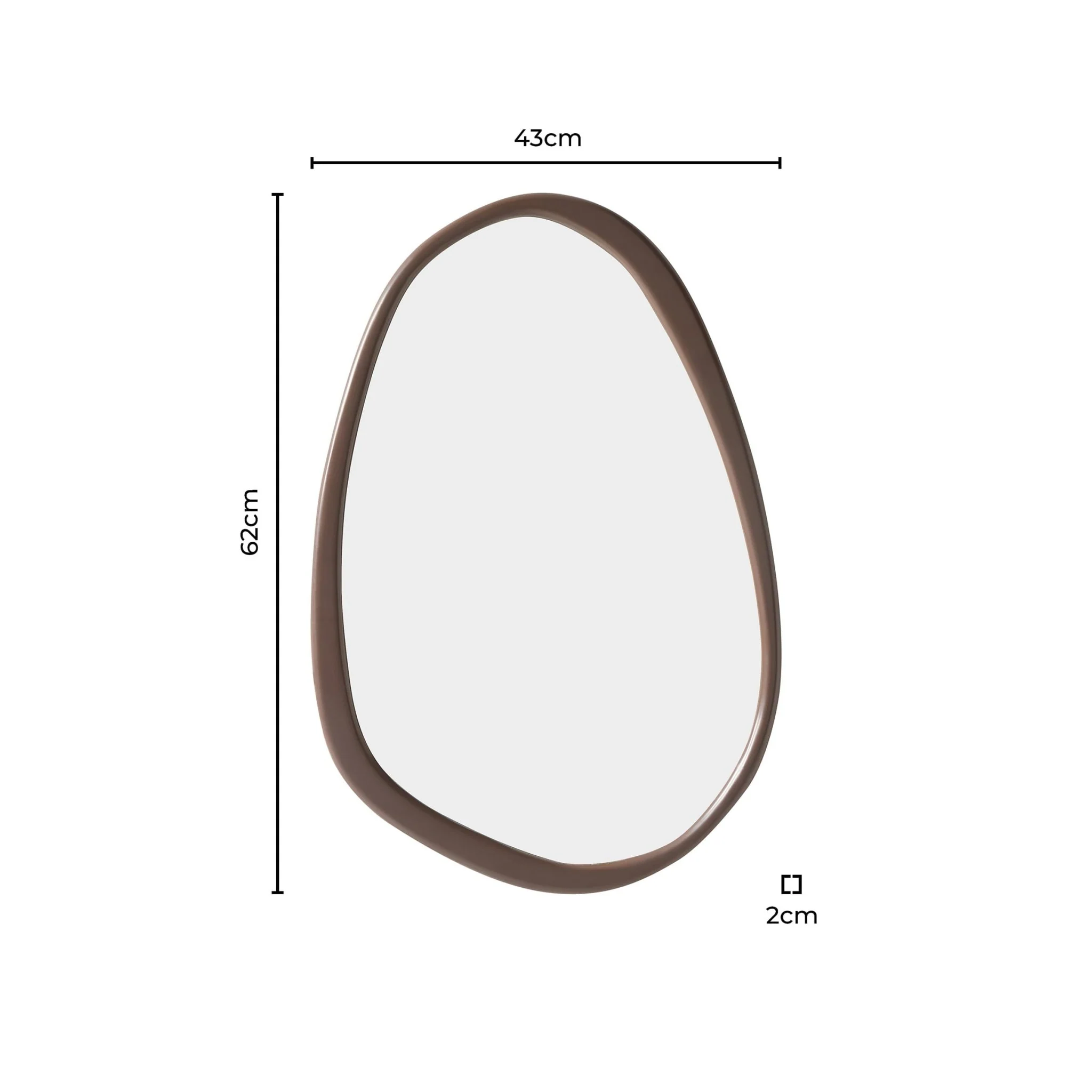 Umah Wood Pond Mirror - Mocha - Image 5