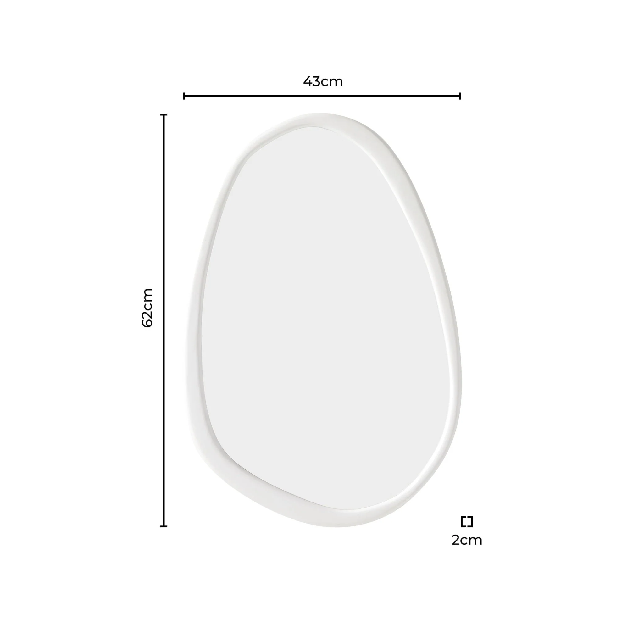 Umah Wood Pond Mirror - White - Image 5
