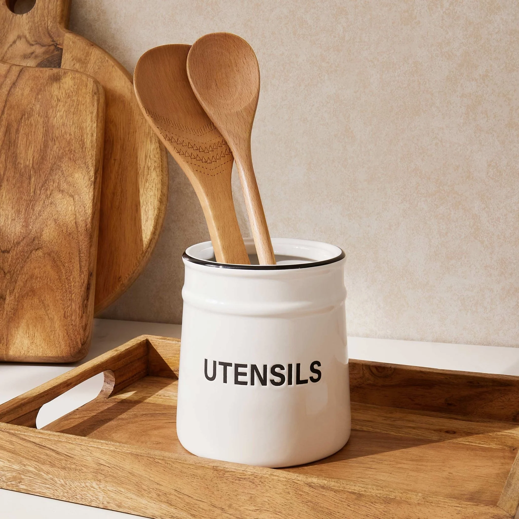 Utensil Holder - White