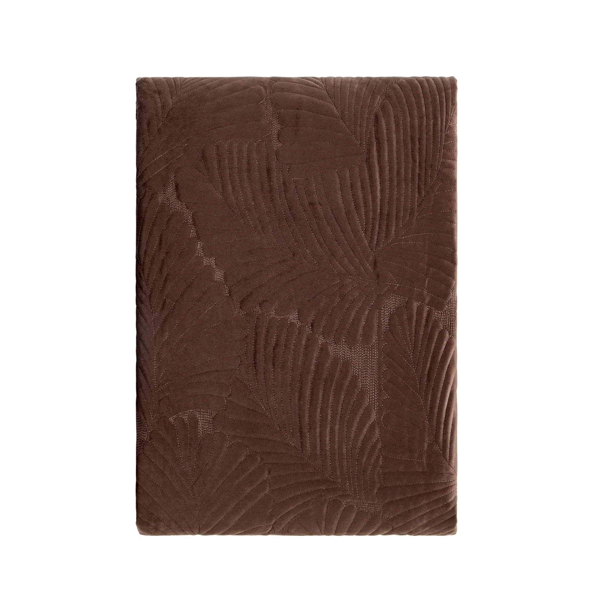 Valletta Leaf Matelasse Bedspread - Chocolate - Image 2