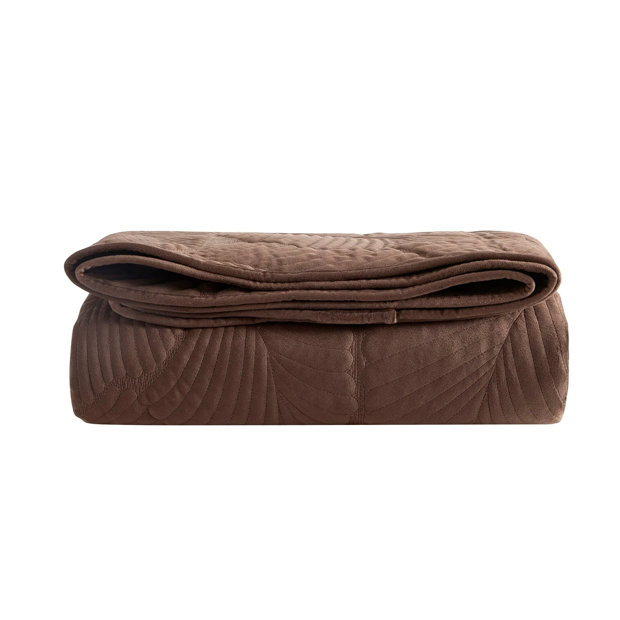 Valletta Leaf Matelasse Bedspread - Chocolate - Image 3