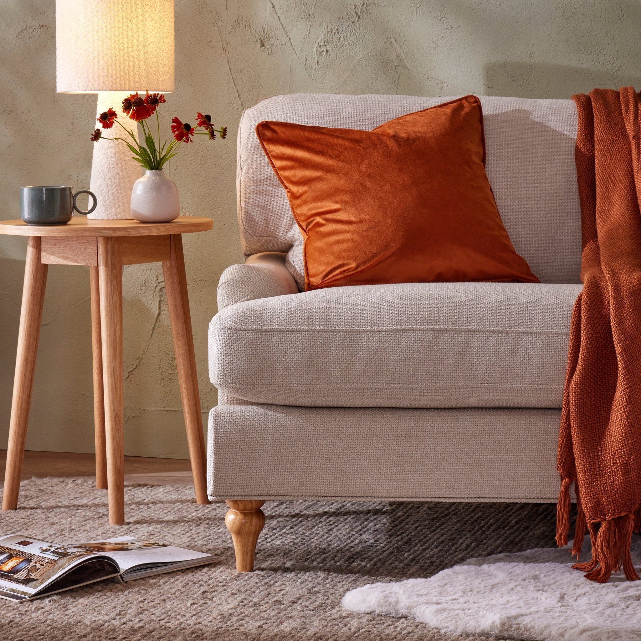 Velvet Cushion Cover - Burnt Orange - Image 2