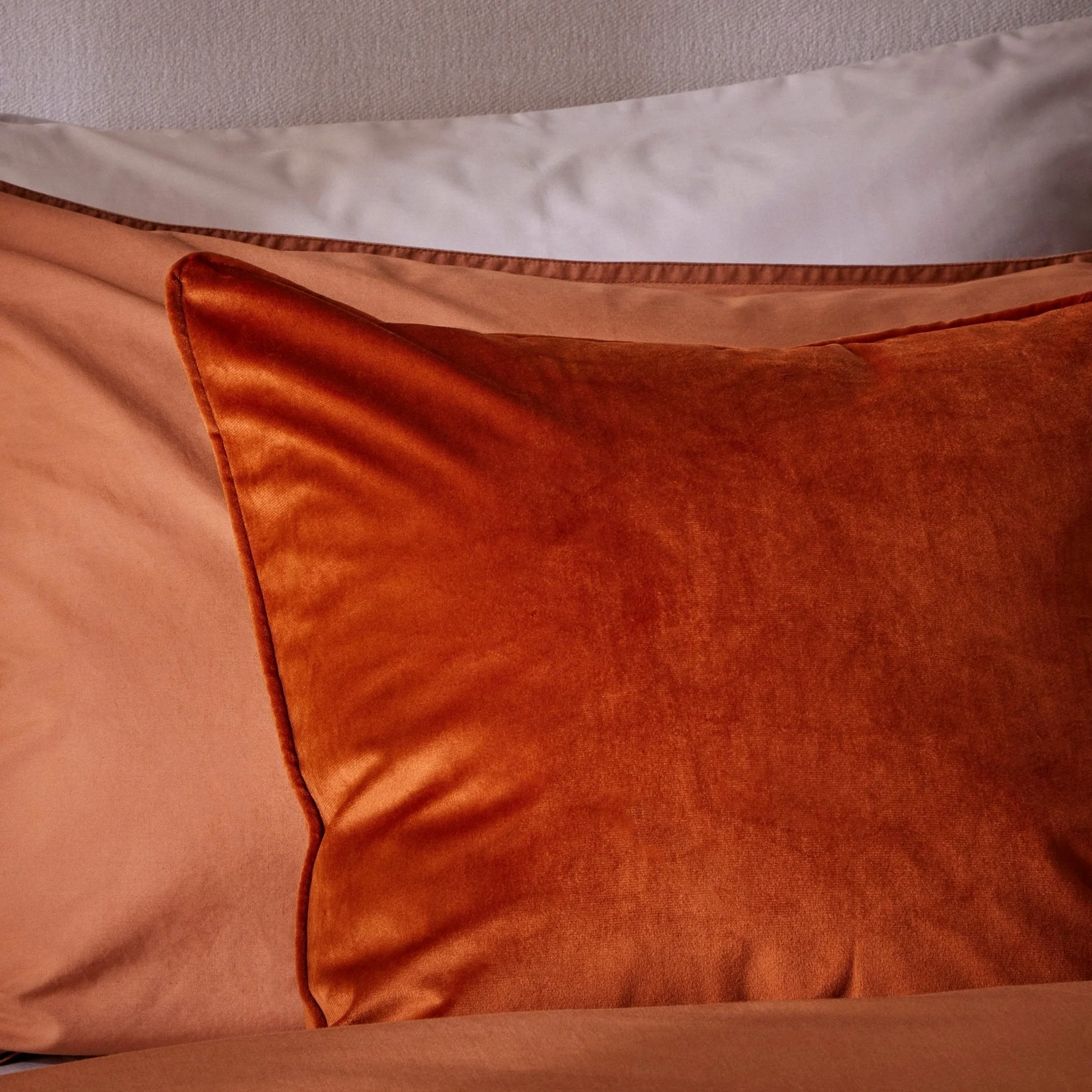 Velvet Cushion Cover - Burnt Orange - Image 3
