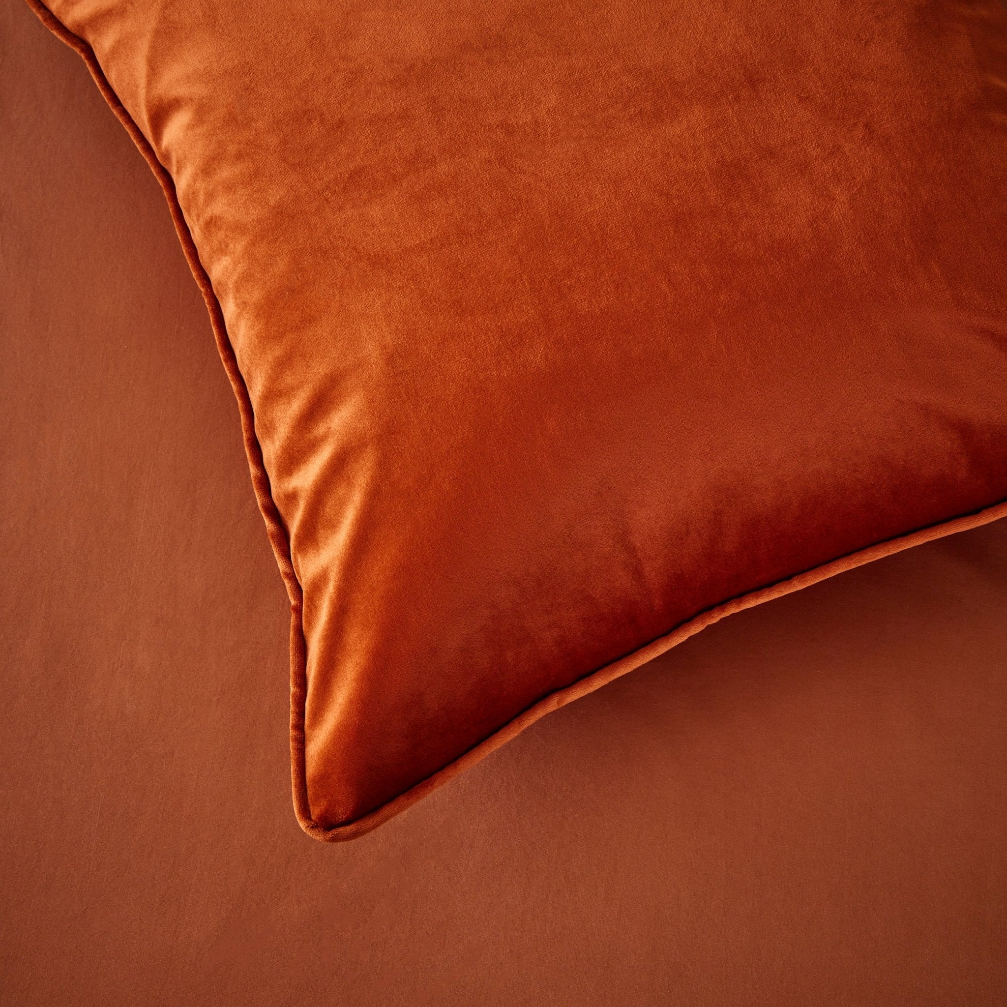 Velvet Cushion Cover - Burnt Orange - Image 4