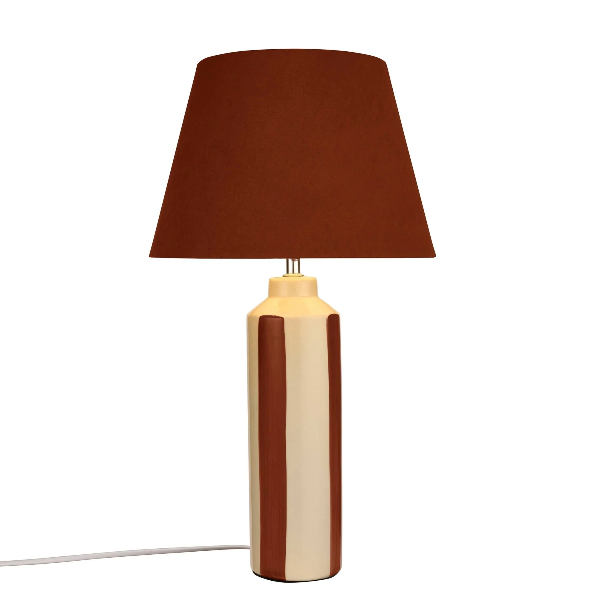 Velvet Stripe Table Lamp - Burnt Orange - Image 4