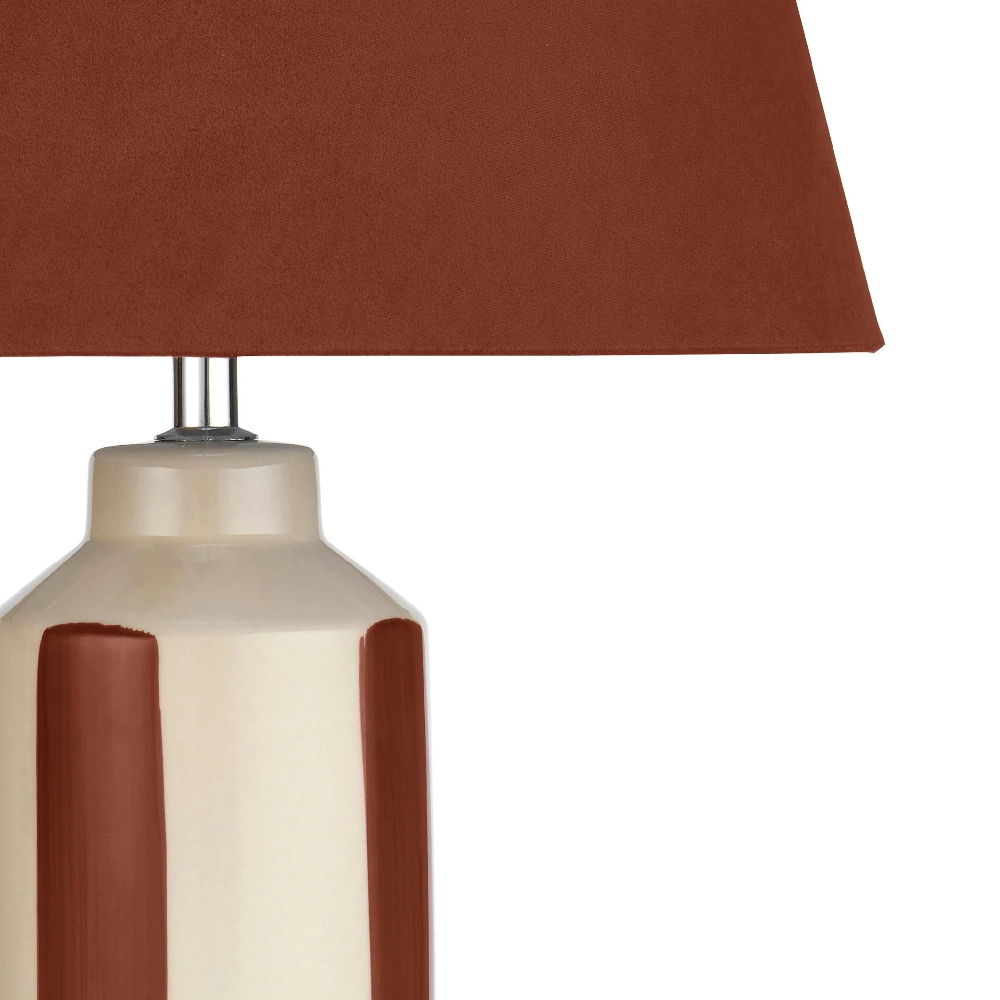 Velvet Stripe Table Lamp - Burnt Orange - Image 6