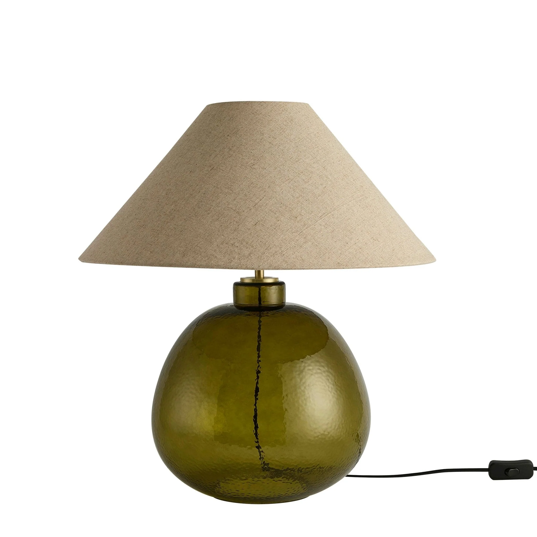 Verde Large Scale Glass Table Lamp - Green/Natural - Image 5