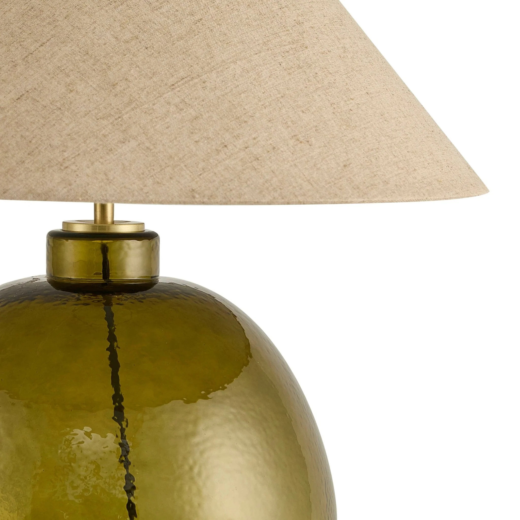 Verde Large Scale Glass Table Lamp - Green/Natural - Image 7