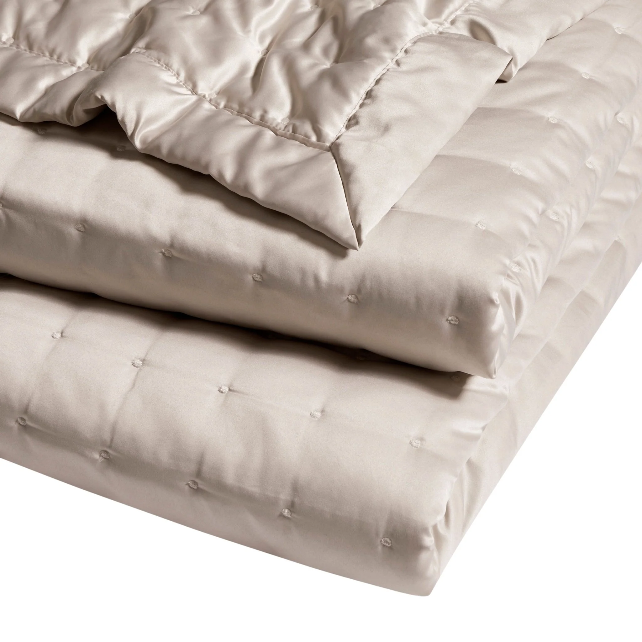 Vienna Quilted Satin Bedspread 2.5m x 2.6m - Champagne - Image 5