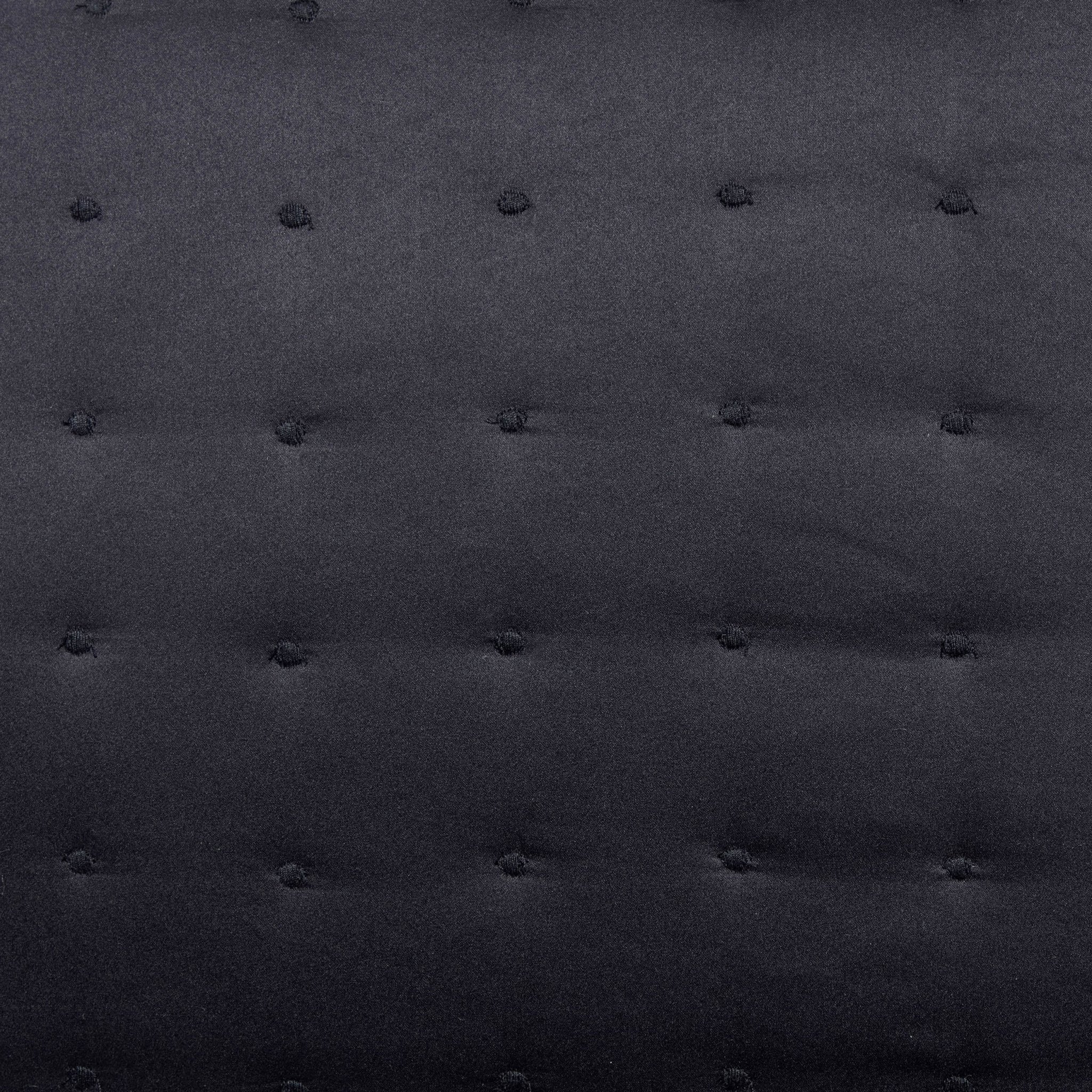 Vienna Quilted Satin Cushion Cover - Black - Image 5