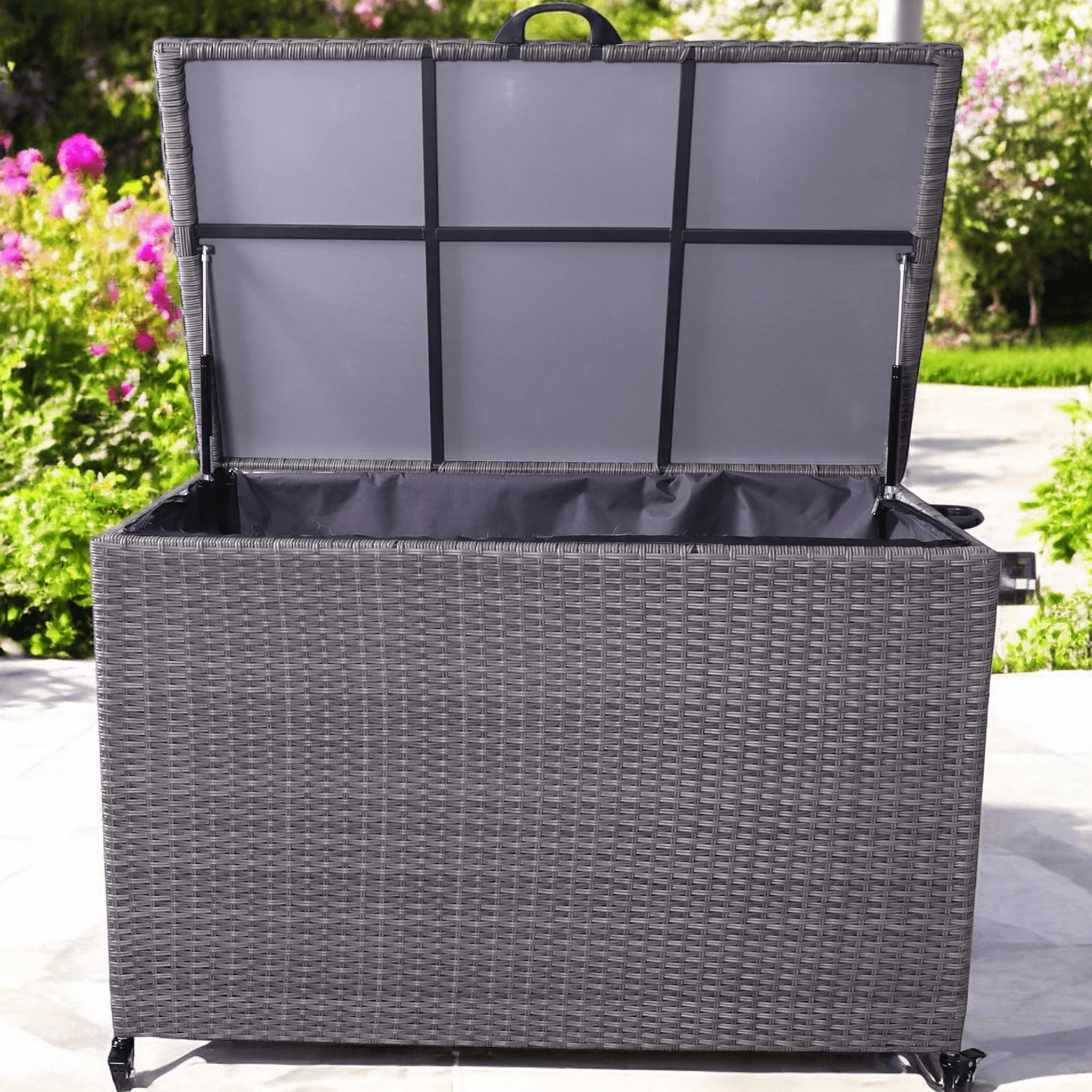 Weave Outdoor Storage Box 510L - Charcoal - Image 2