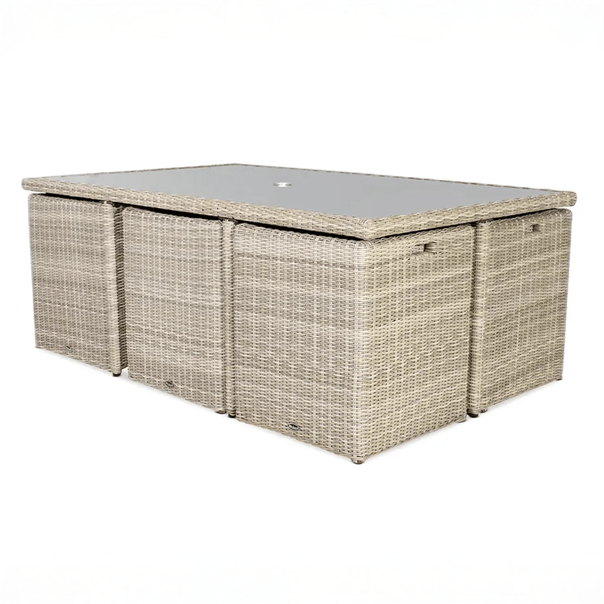 Wentworth Outdoor 10 Seater Cube Dining Set - Beige - Image 5