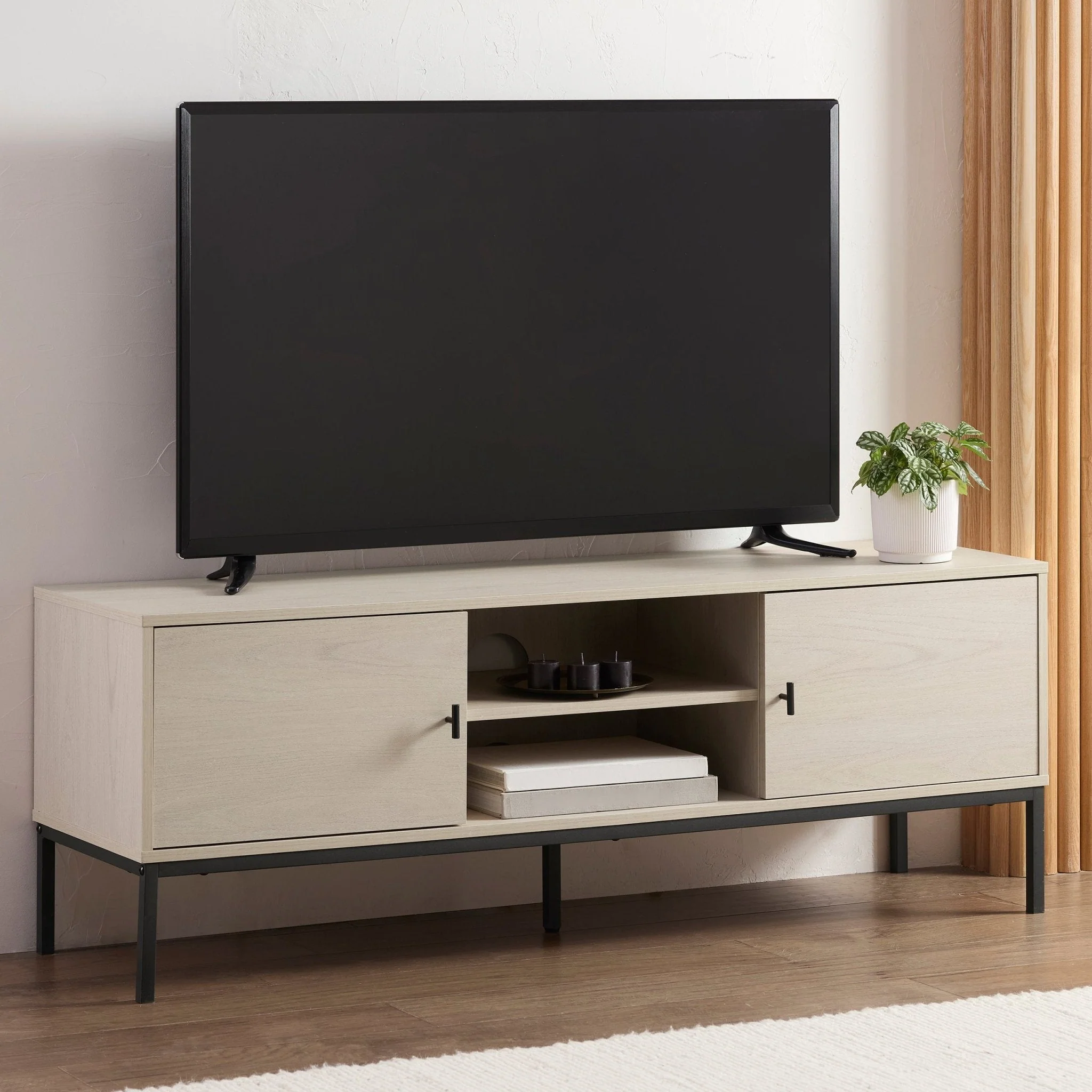 Willow 140cm TV Unit for TVs up to 60" - Light Wood
