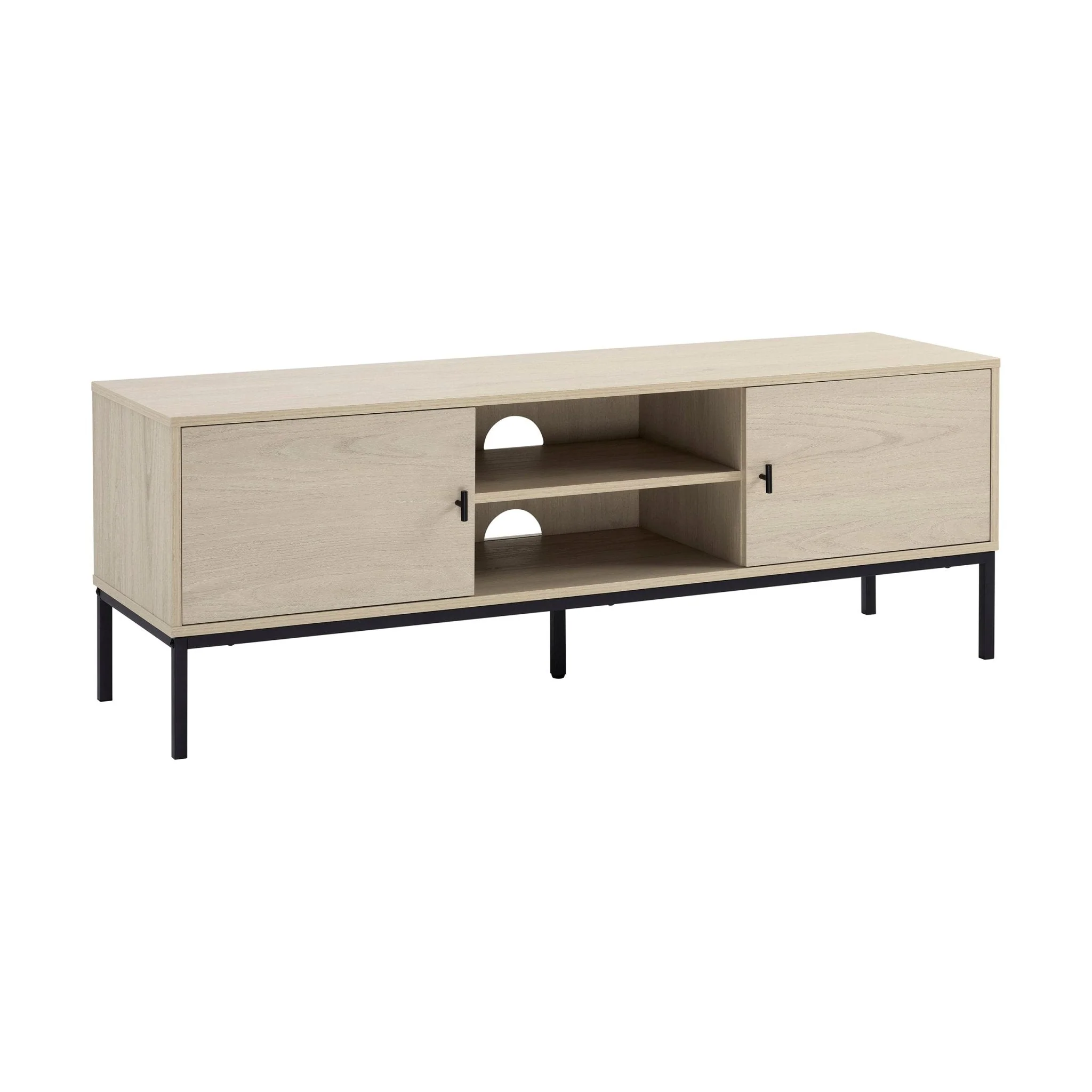 Willow 140cm TV Unit for TVs up to 60" - Light Wood - Image 2