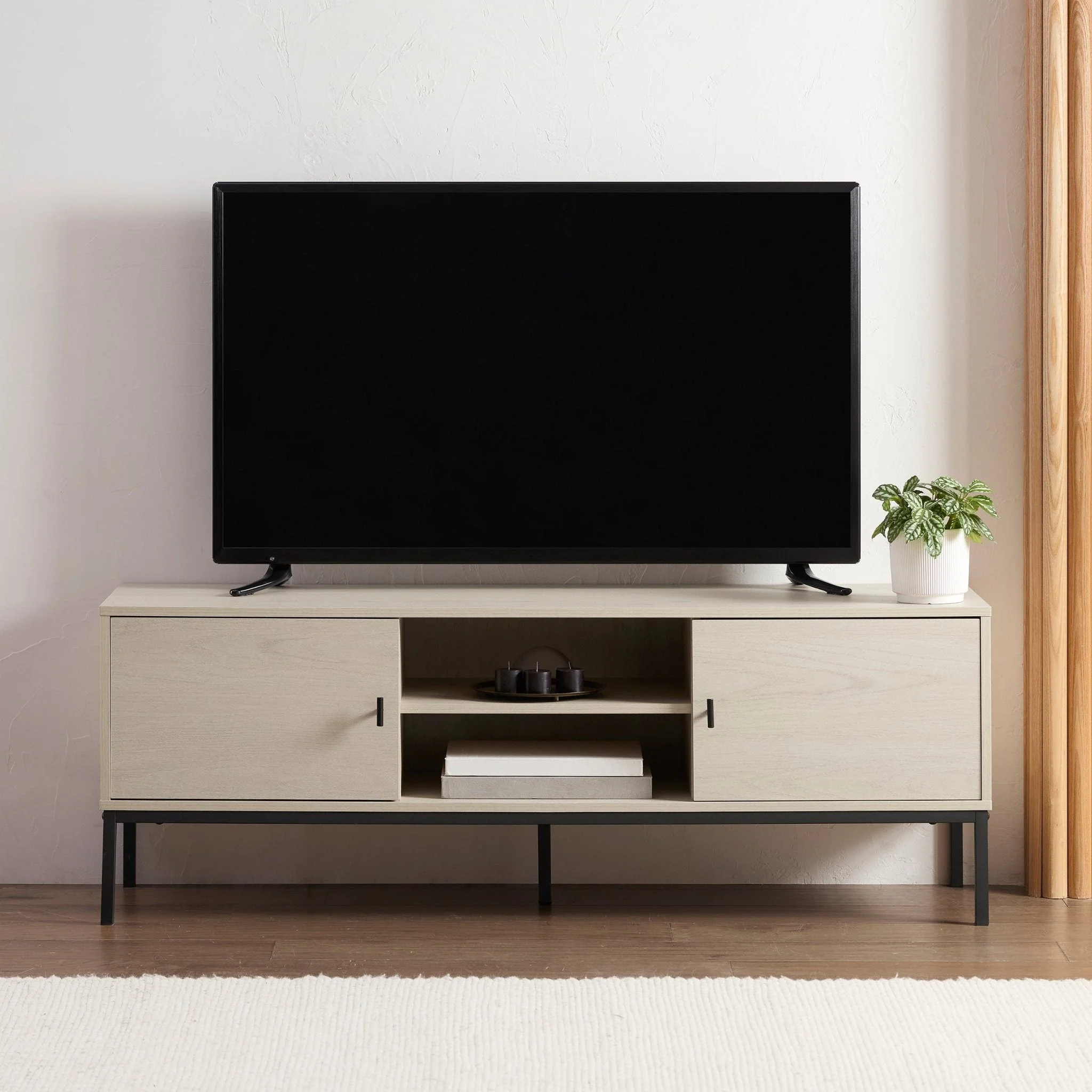 Willow 140cm TV Unit for TVs up to 60" - Light Wood - Image 3